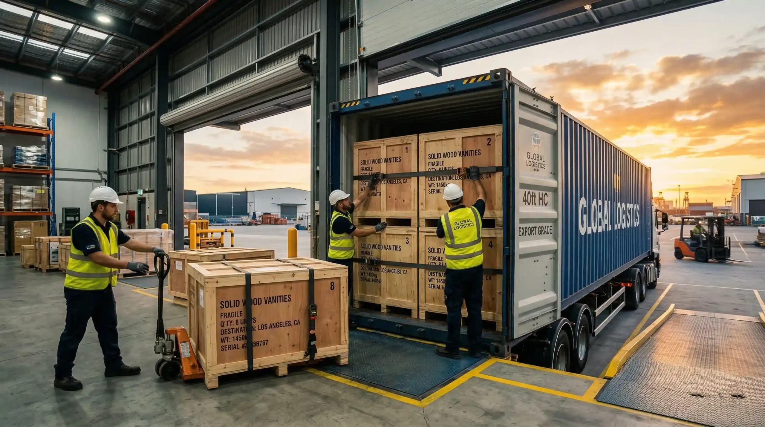 Visualized quality control and global door-to-door logistics for bathroom solutions