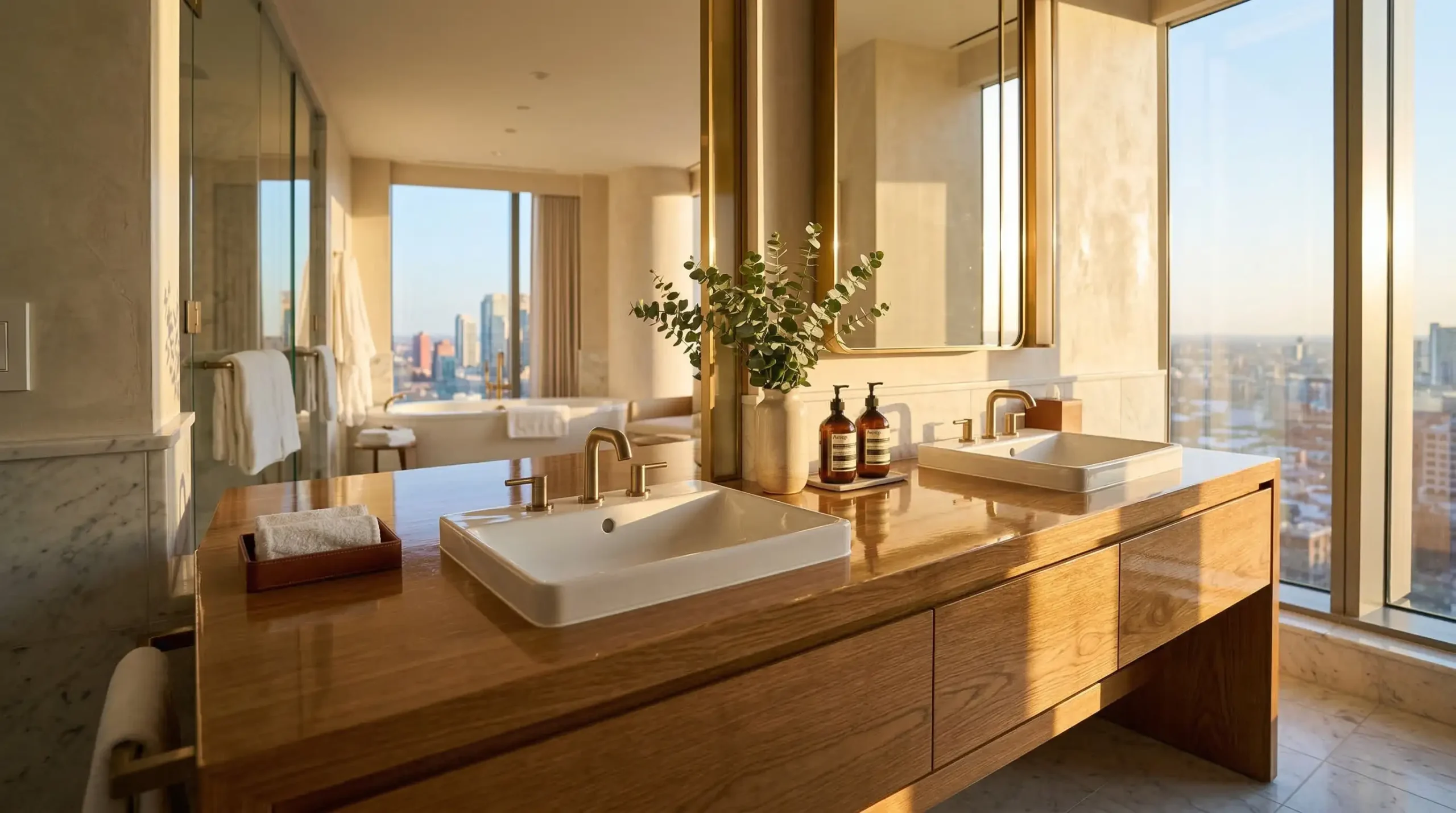 Seven-Layer Waterproof Finish for Real Wood Bathroom Cabinets