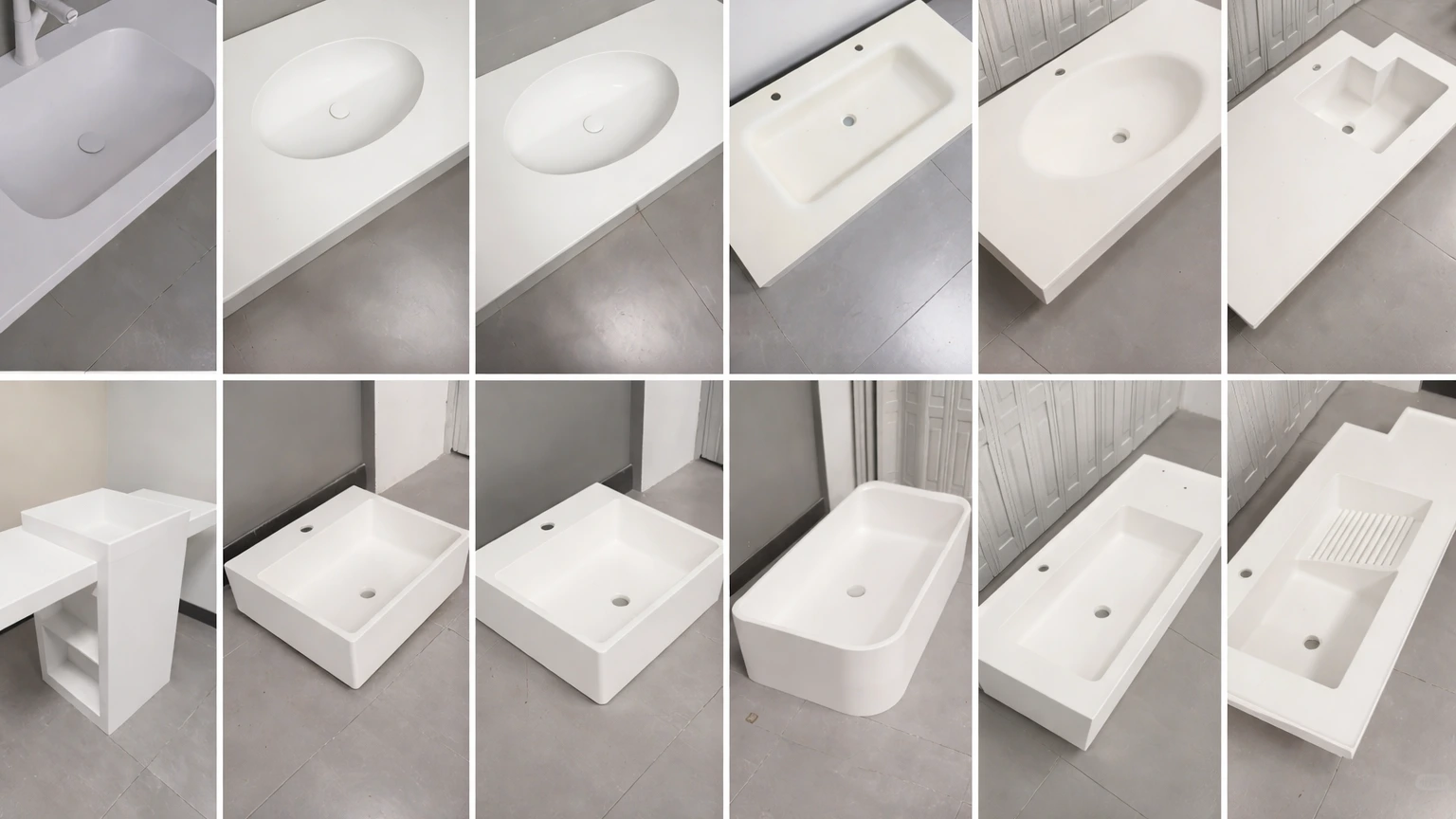 Custom sink cutouts and countertop compatibility for resort vanities