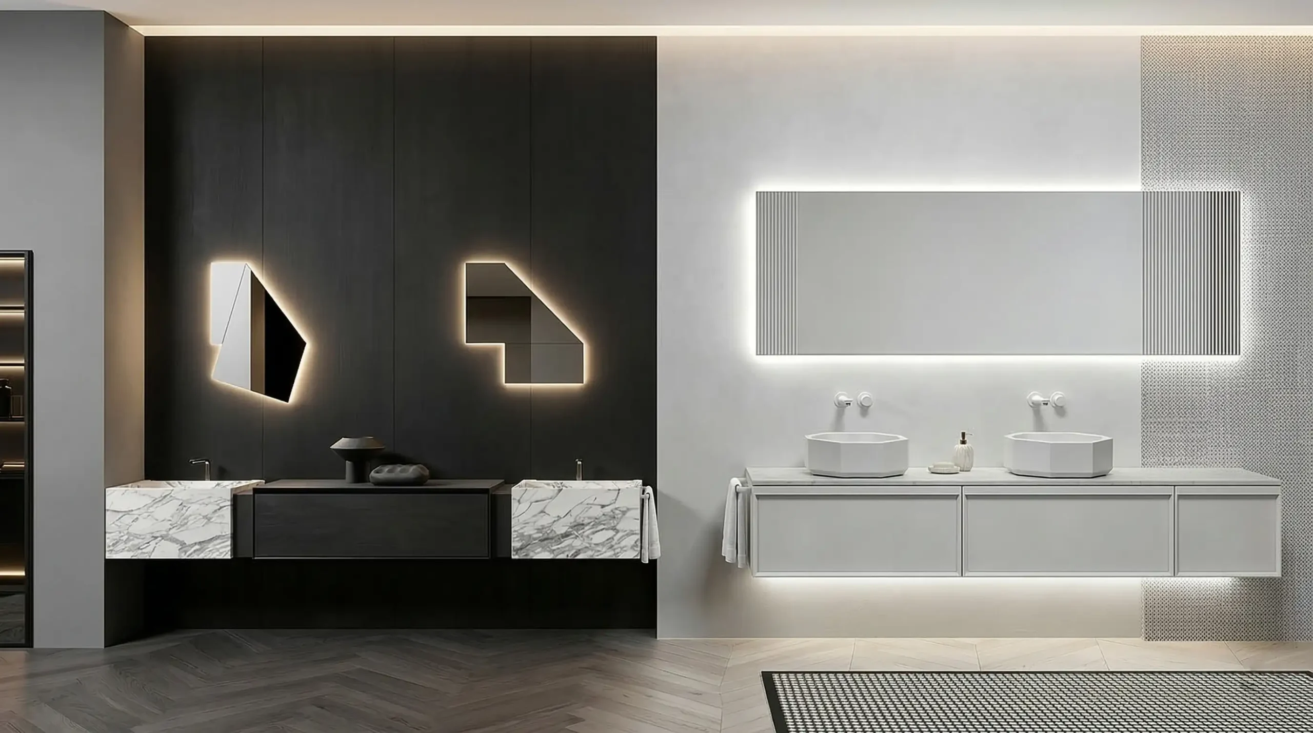 Italian Minimalism Luxury Bathroom Vanities and Fixtures