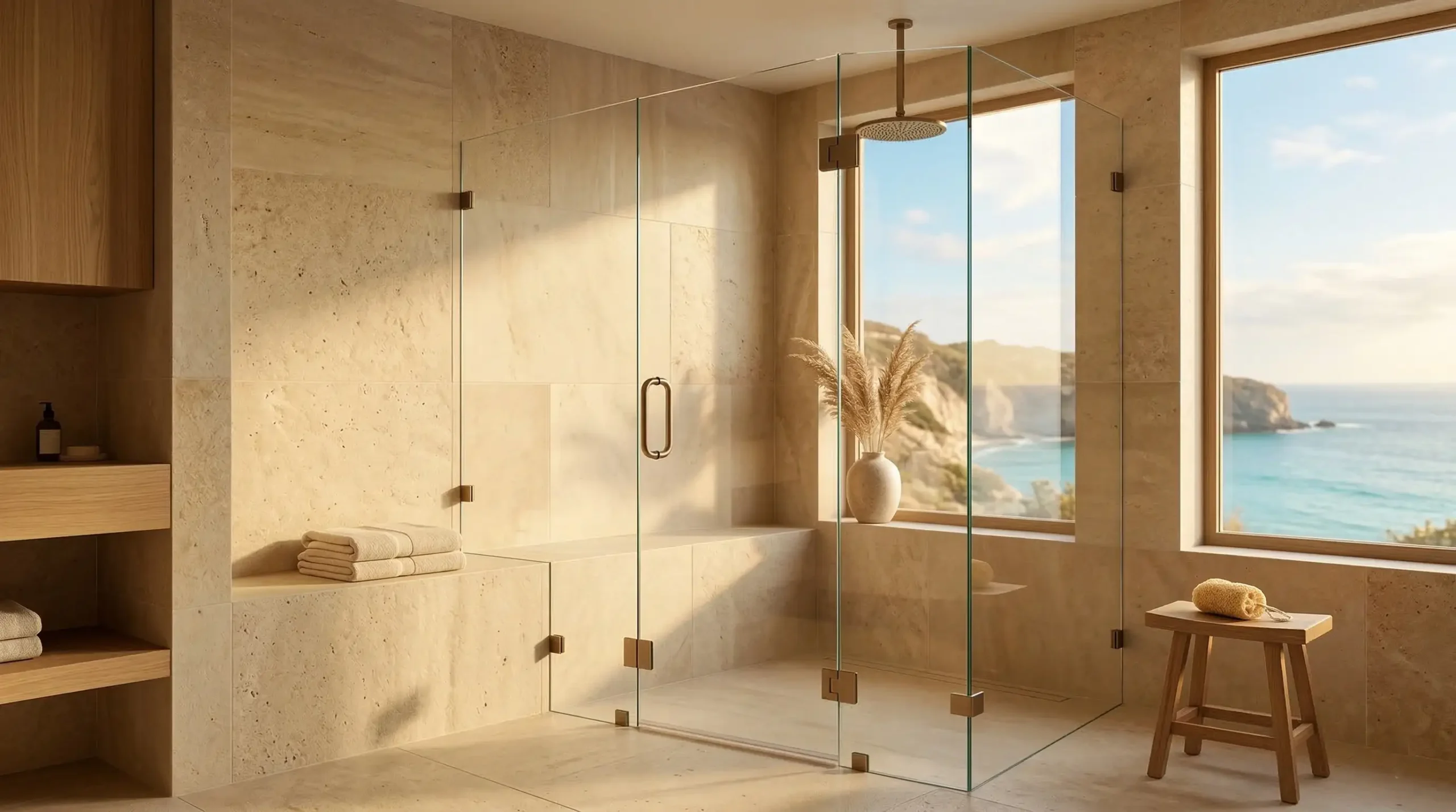 Bespoke glass shower enclosures engineered for high-end resorts