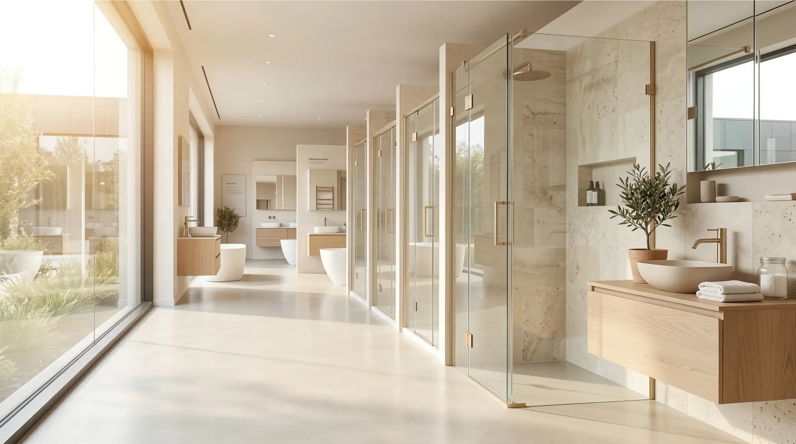 Wholesale frameless shower doors supplied direct from manufacturer for large projects
