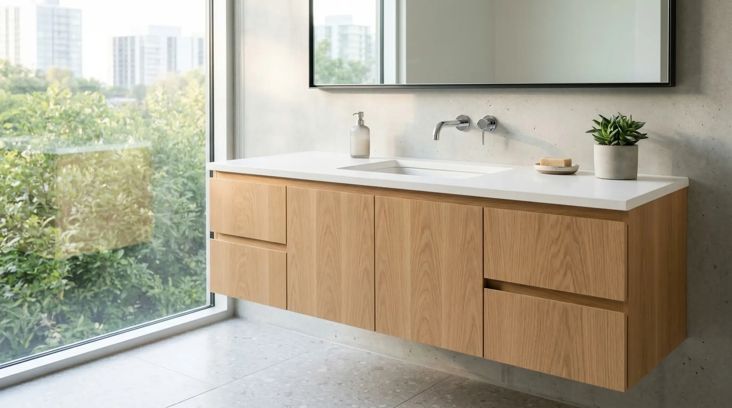wood bathroom vanity single sink