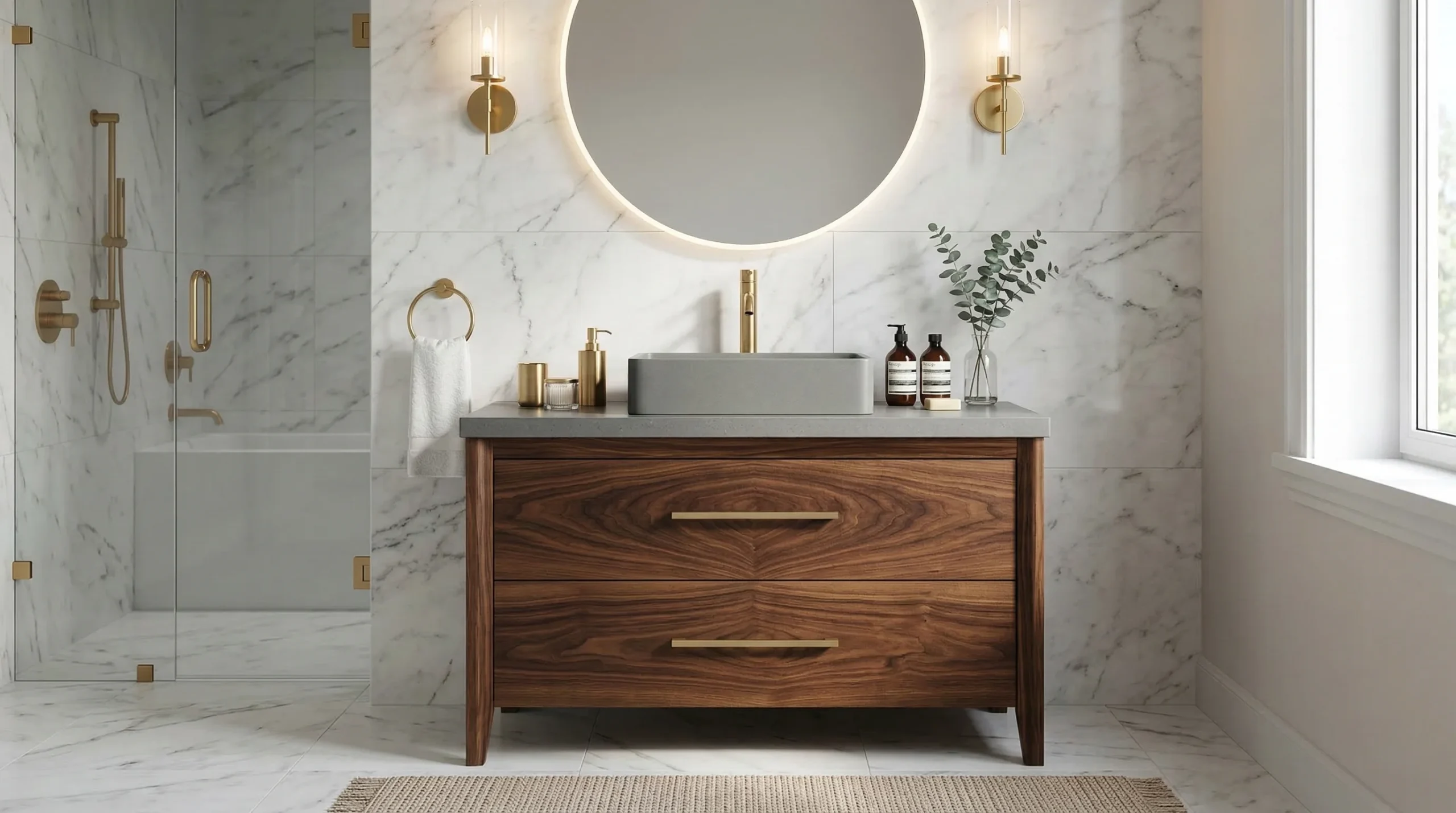 30 inch solid wood bathroom vanity