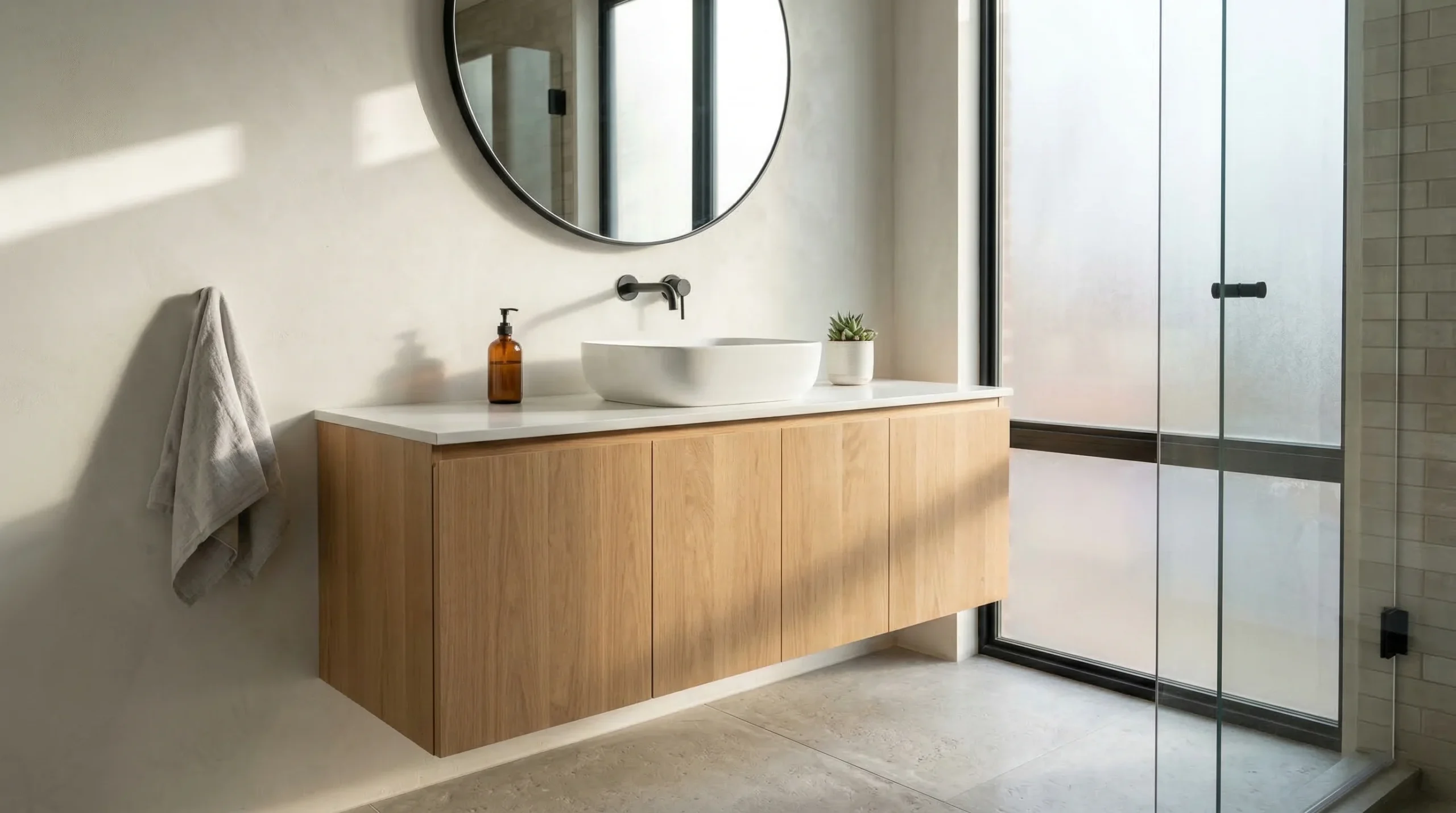 dark oak bathroom vanity