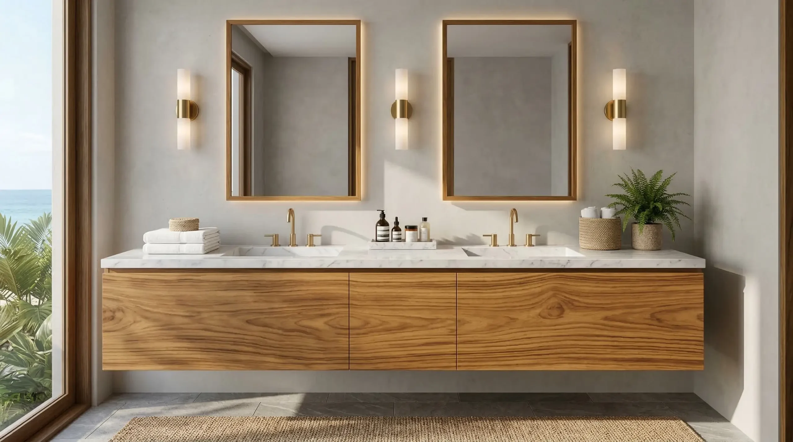 30-inch single solid wood bathroom vanity