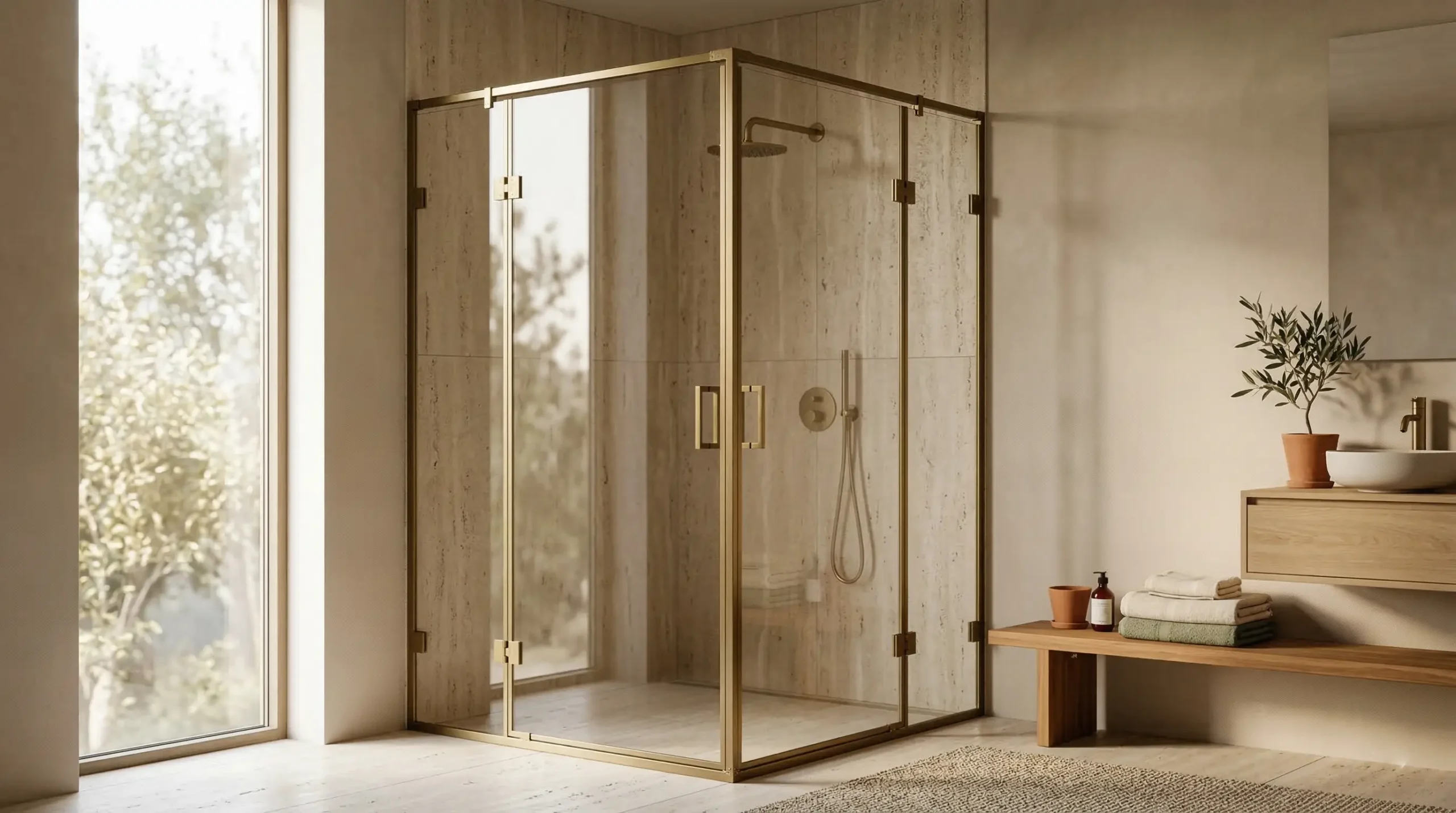 Custom framed shower doors engineered for hotel durability
