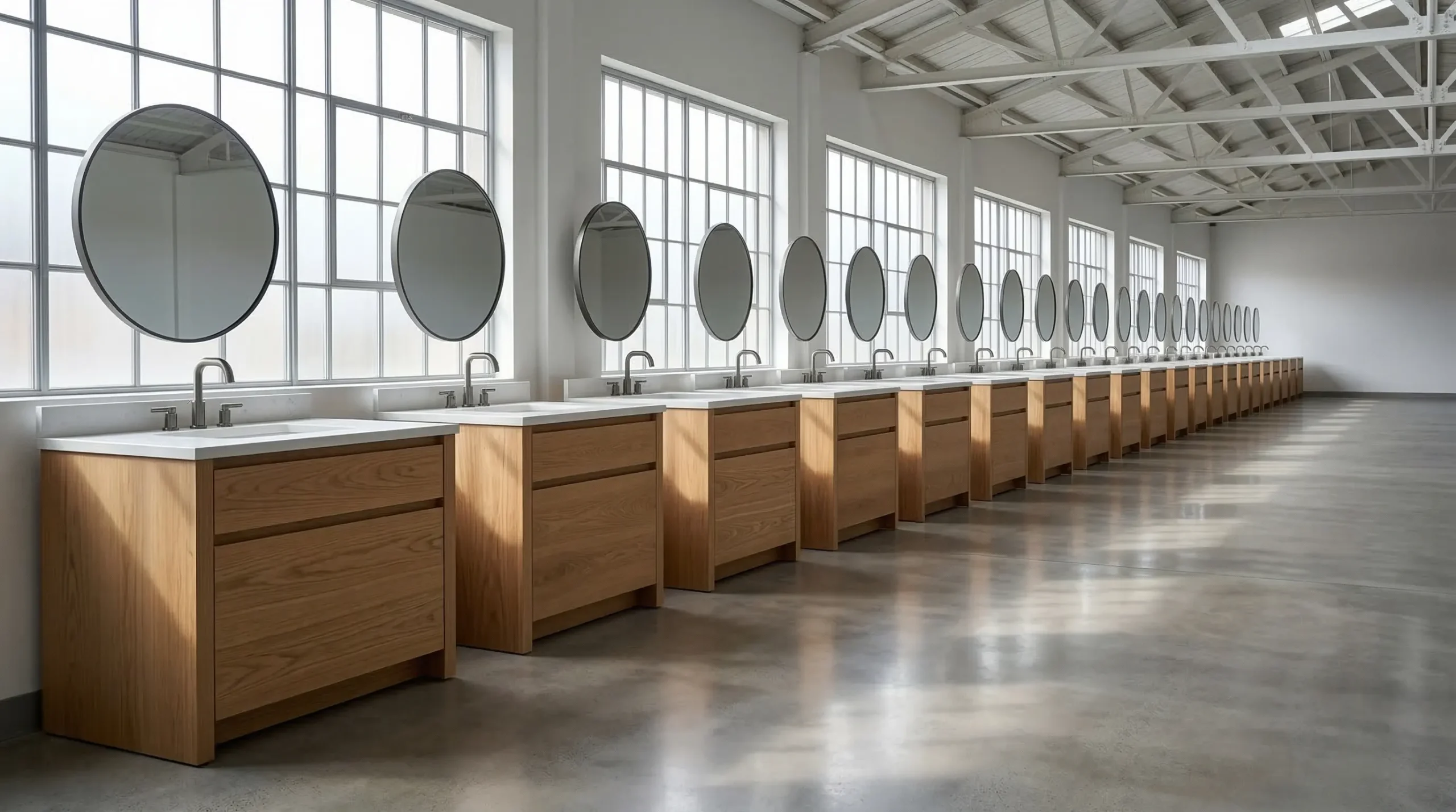 bulk single solid wood bathroom vanity