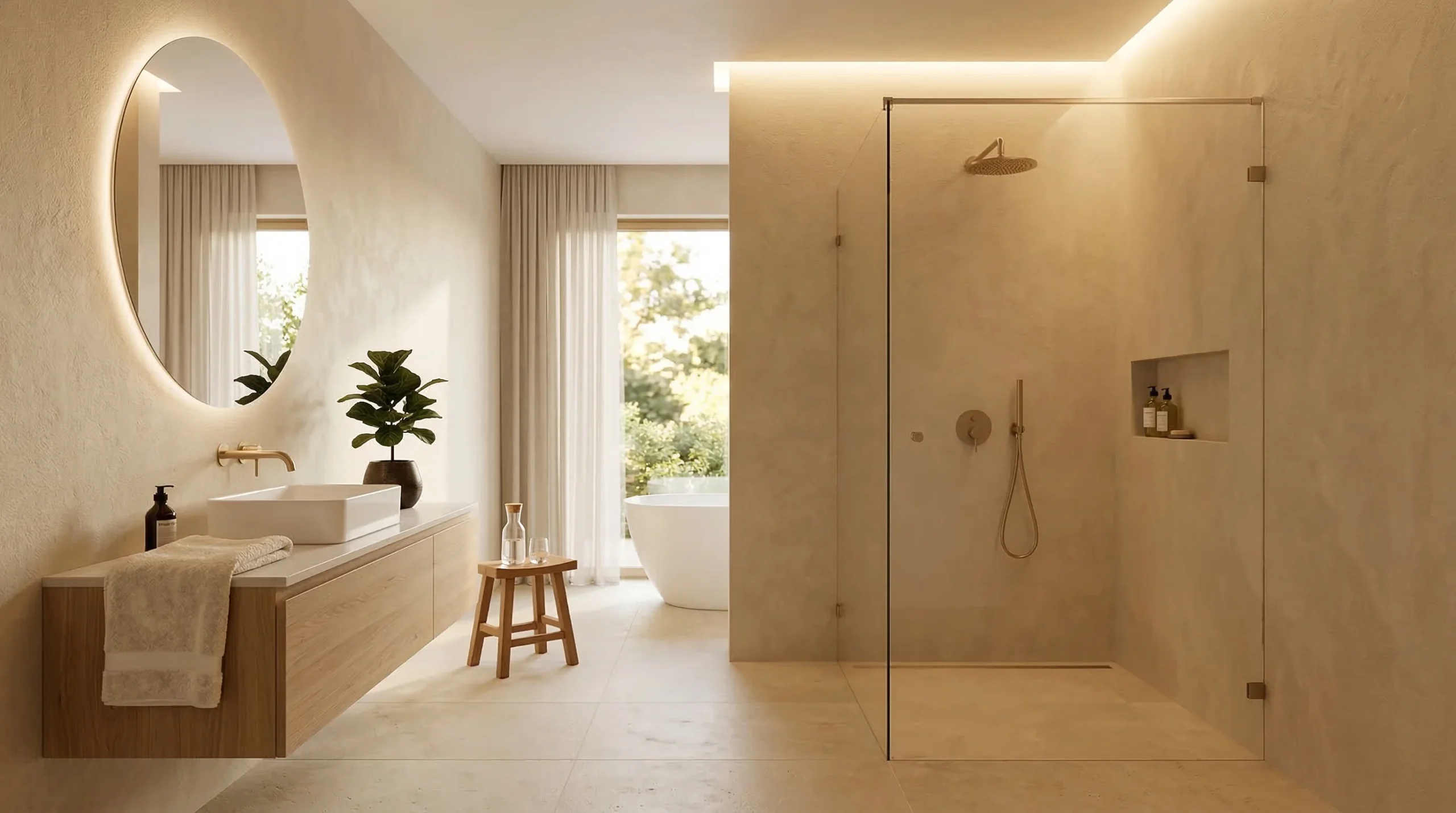 Half glass shower door designs for modern apartment bathroom renovations