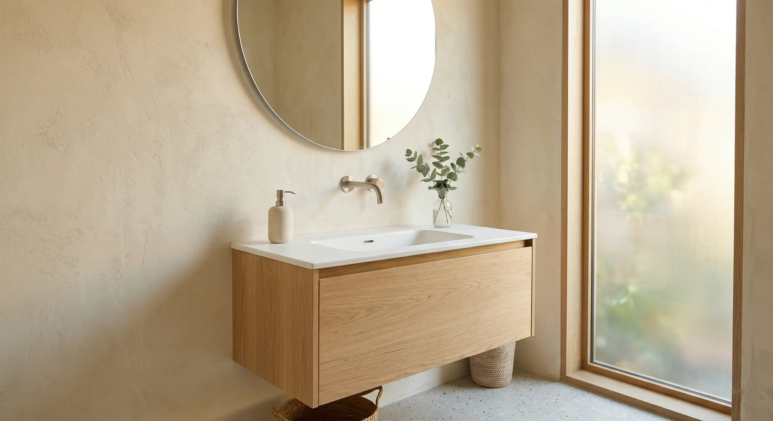 Single apartment bathroom vanities for large-scale residential projects