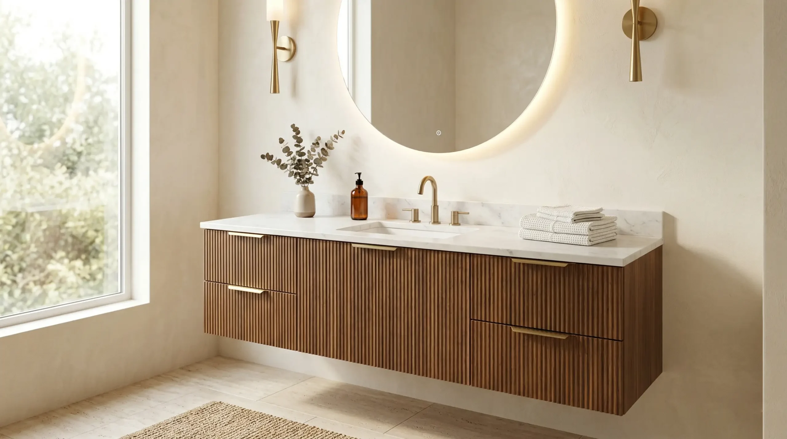 Modern Wall Mounted Vanities for Luxury Apartments by George