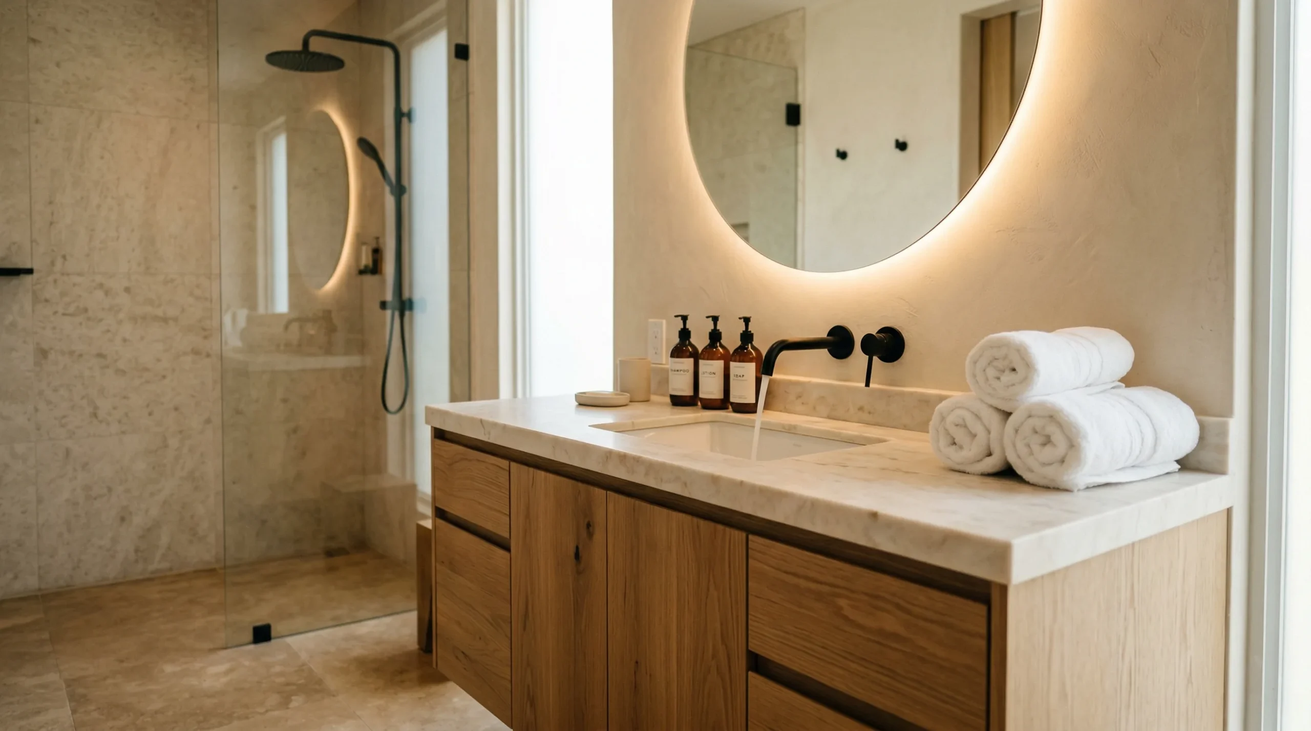 Custom Size Bathroom Vanities for Hotels manufactured by George