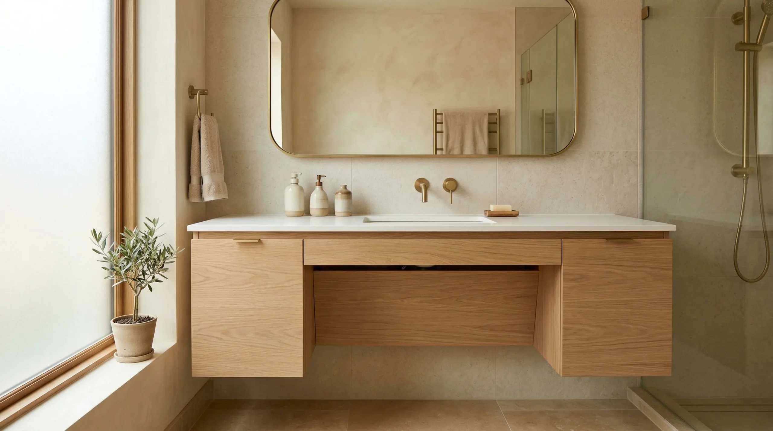 ADA Compliant Custom Bathroom Vanity Dimensions for commercial projects