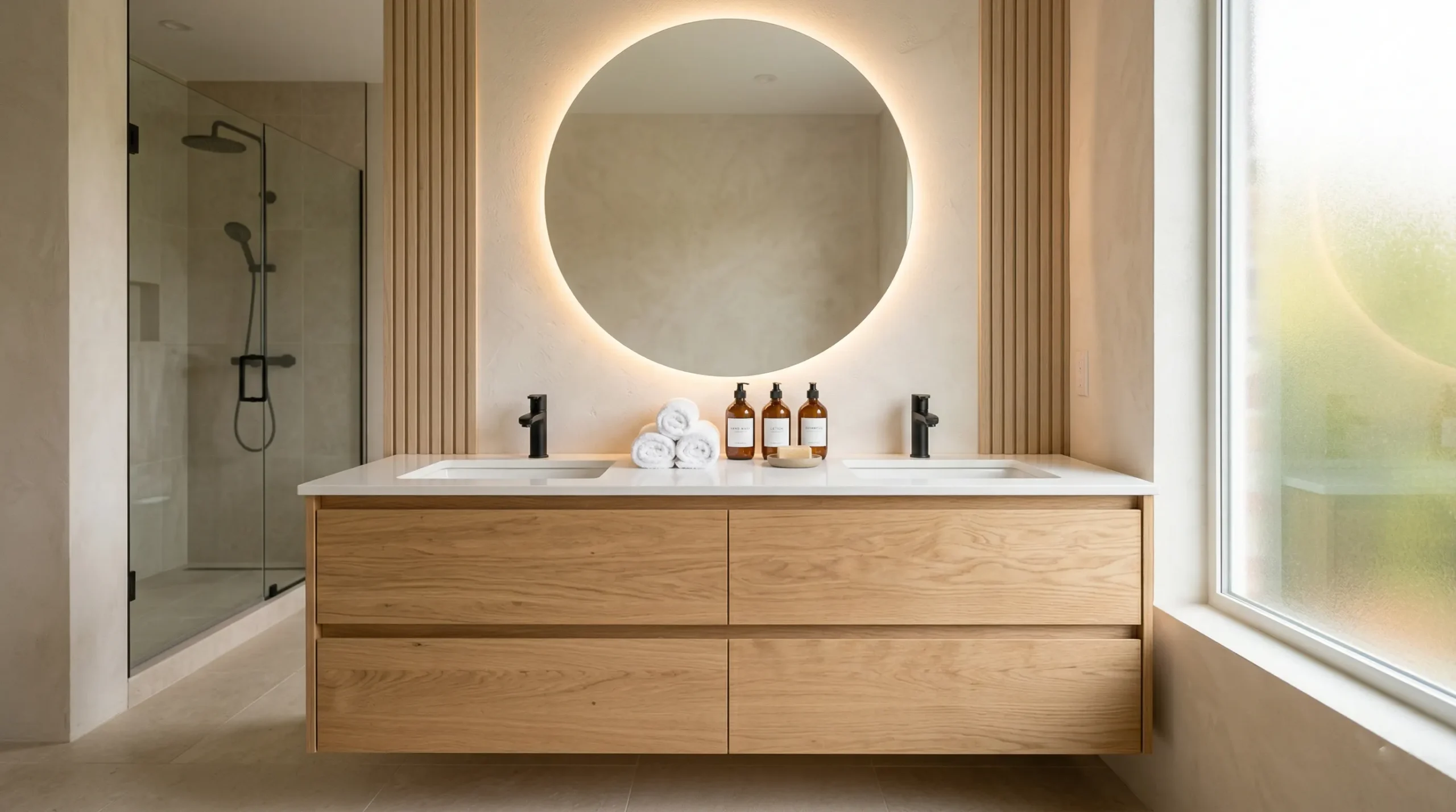Bespoke Double Sink Vanity Sizes for Luxury Resorts by George