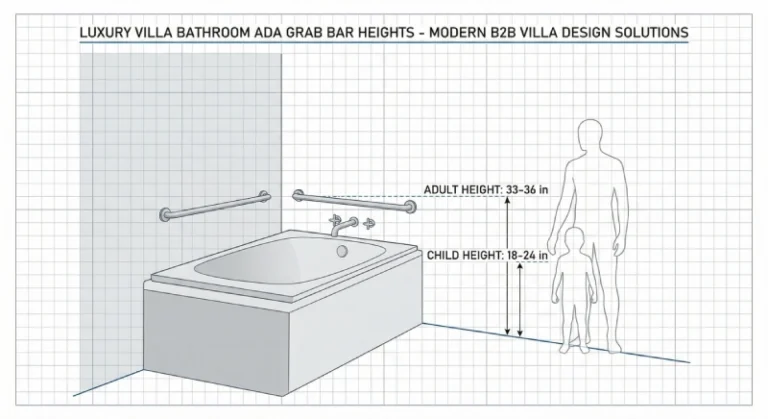ADA grab bars height for adults and children