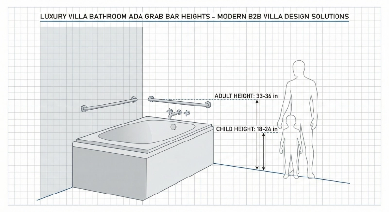 ADA grab bars height for adults and children