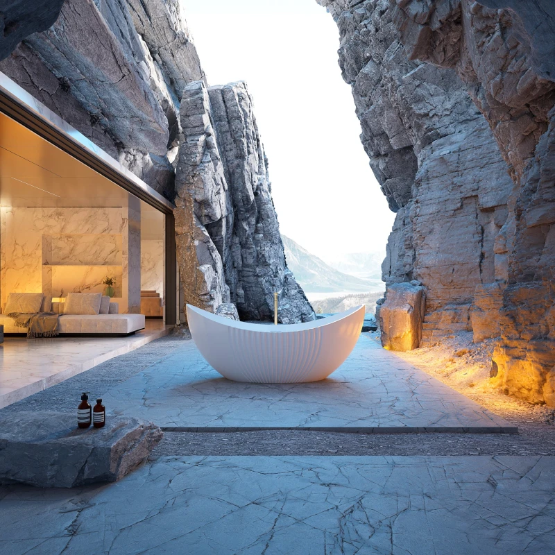 Acrylic Bathtub Supply for Villa and Hotel Projects