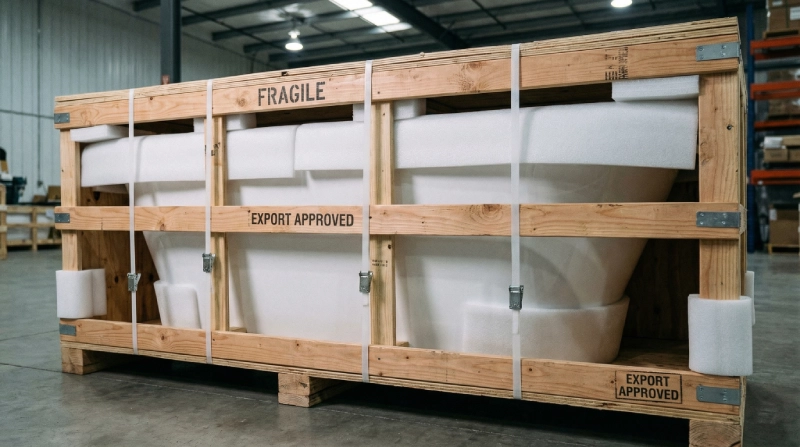 Export-Grade Bathtub Crating and Packaging