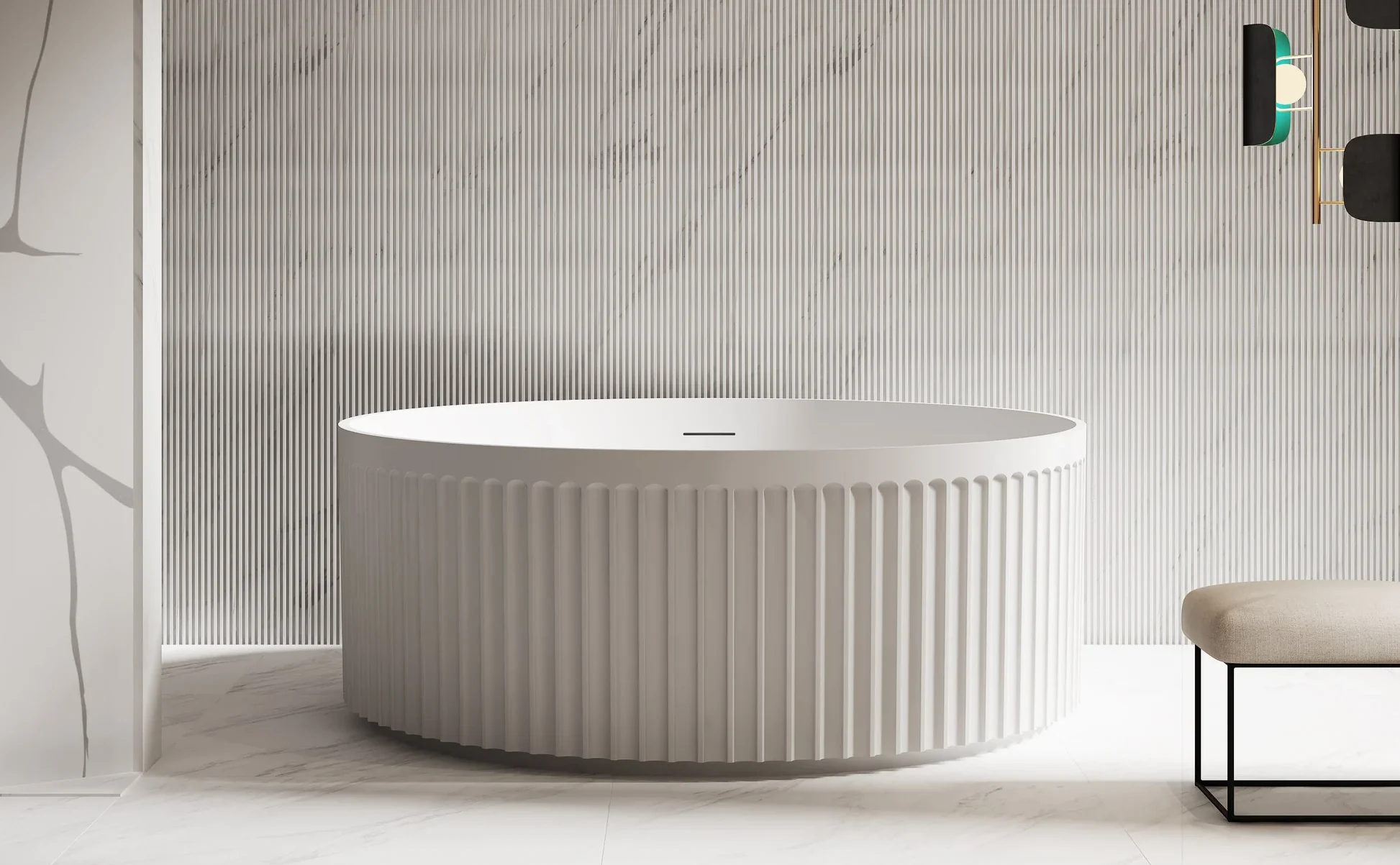 Modern Corner Acrylic Bathtub