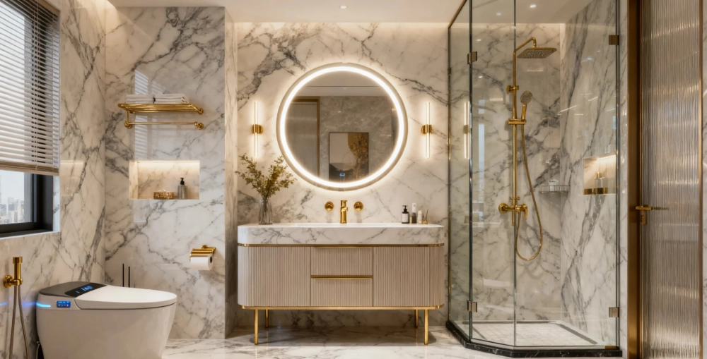 Côte d'Ivoire luxury villa bathroom solution