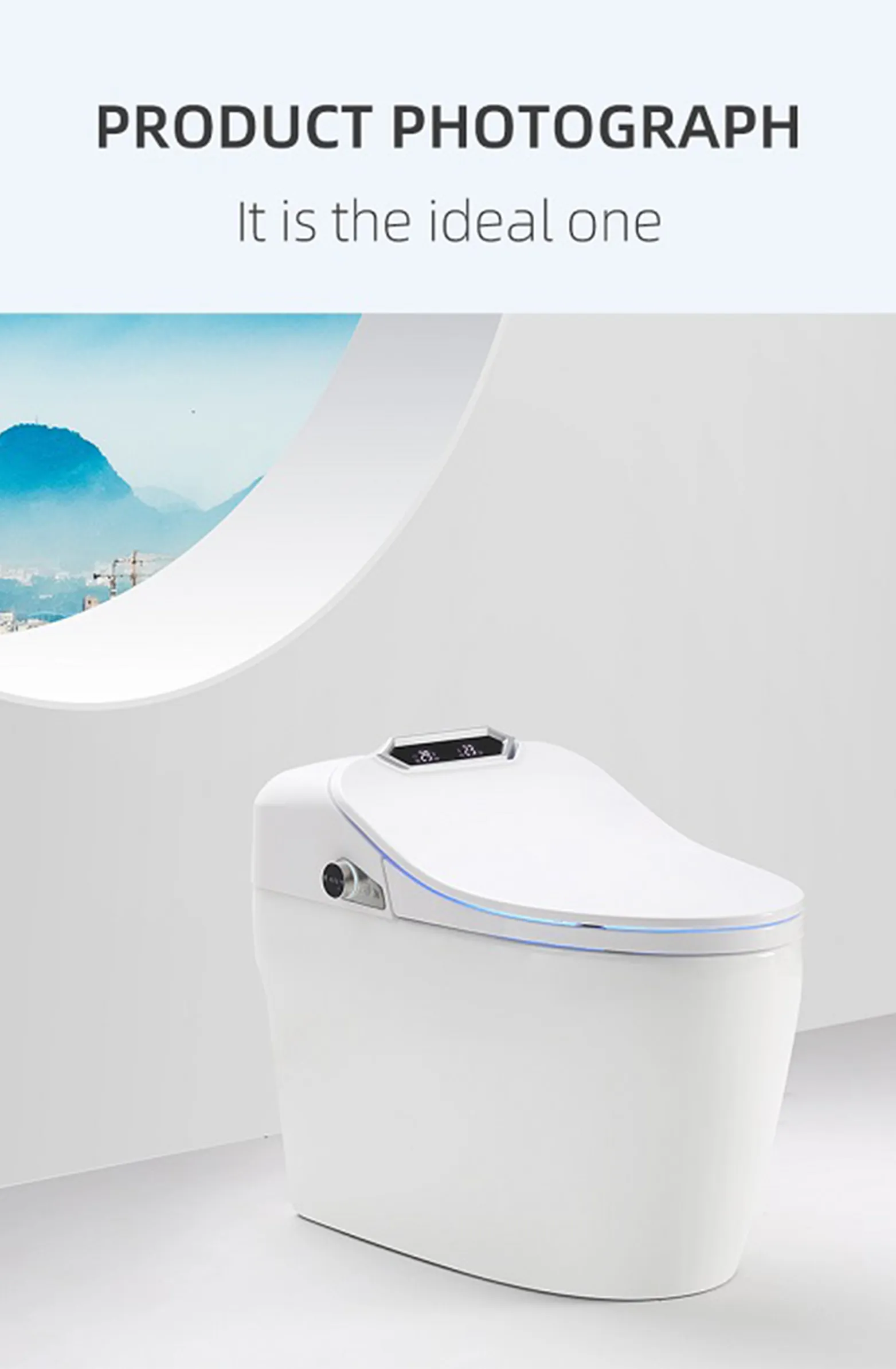 Q9 Intelligent Bathroom Smart Toilet with Automatic Flush and Voice Control 6