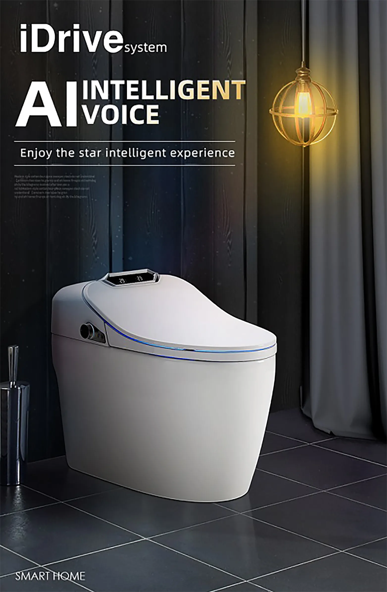 Q9 Intelligent Bathroom Smart Toilet with Automatic Flush and Voice Control 6