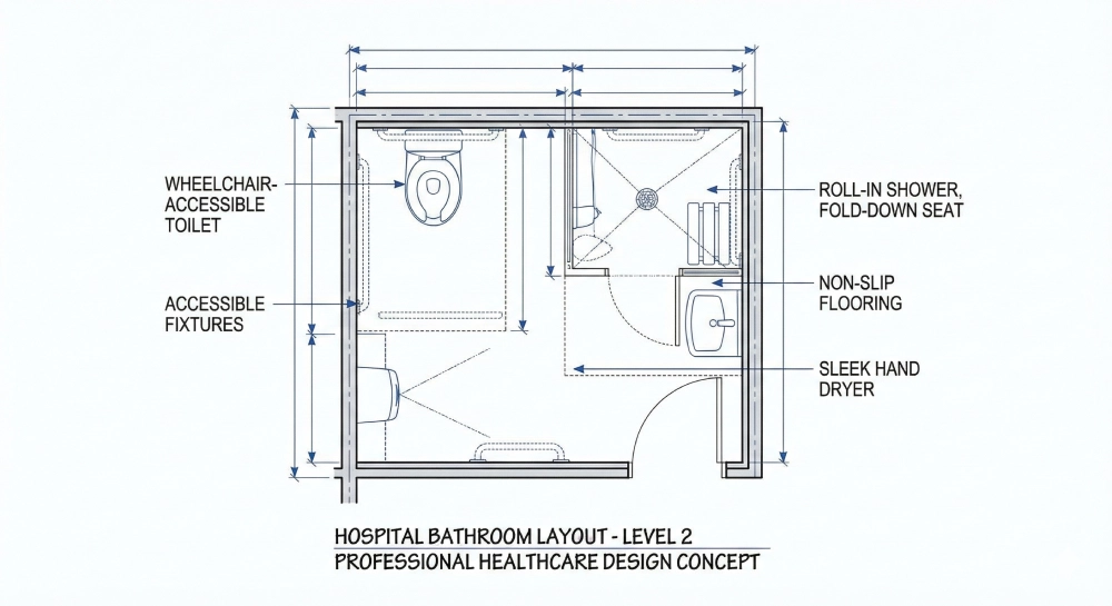 Healthcare bathroom design planning