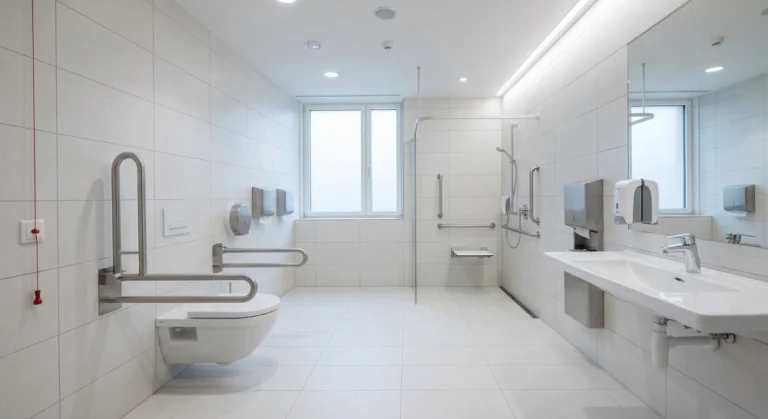 hospital bathroom solutions with ADA compliant sanitary products