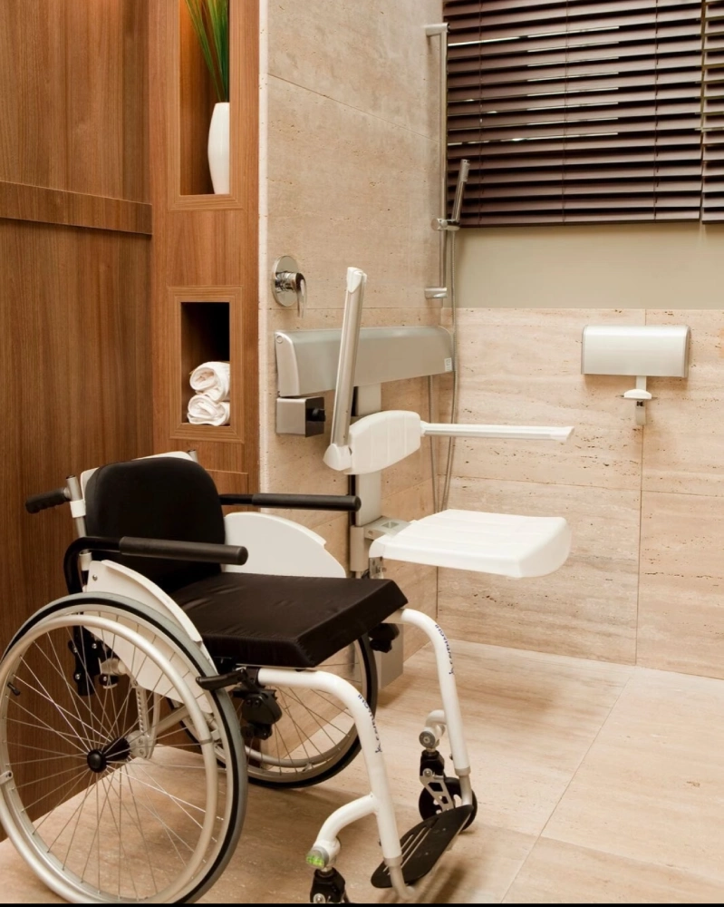 Integrated patient shower chair system for hospital