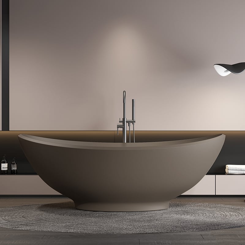 Minimalist Stone Resin Bathtub for Hotel