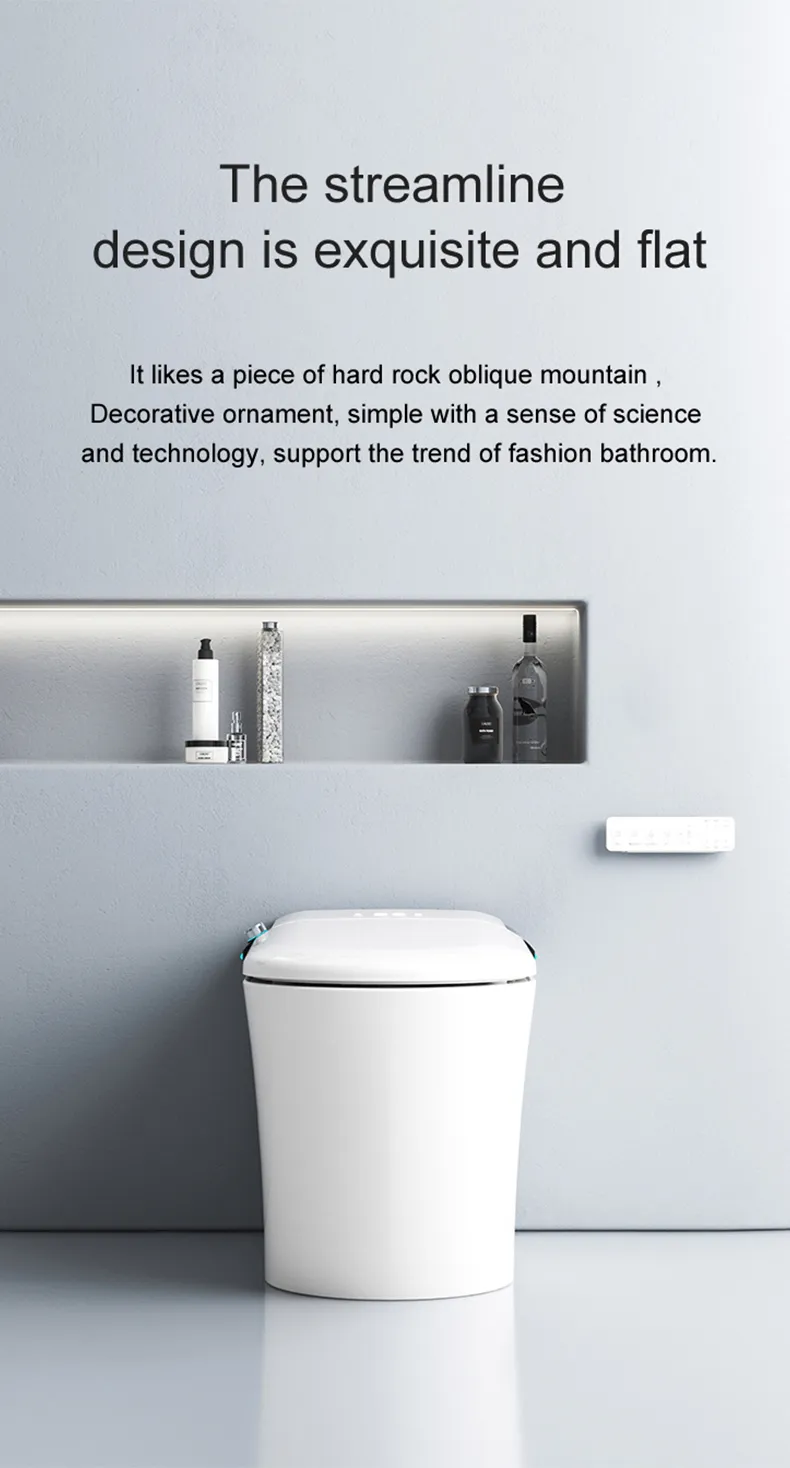 U1 Seamless Bathroom and WC Smart Toilet with Aromatherapy System and Heated Seat for Commercial Project