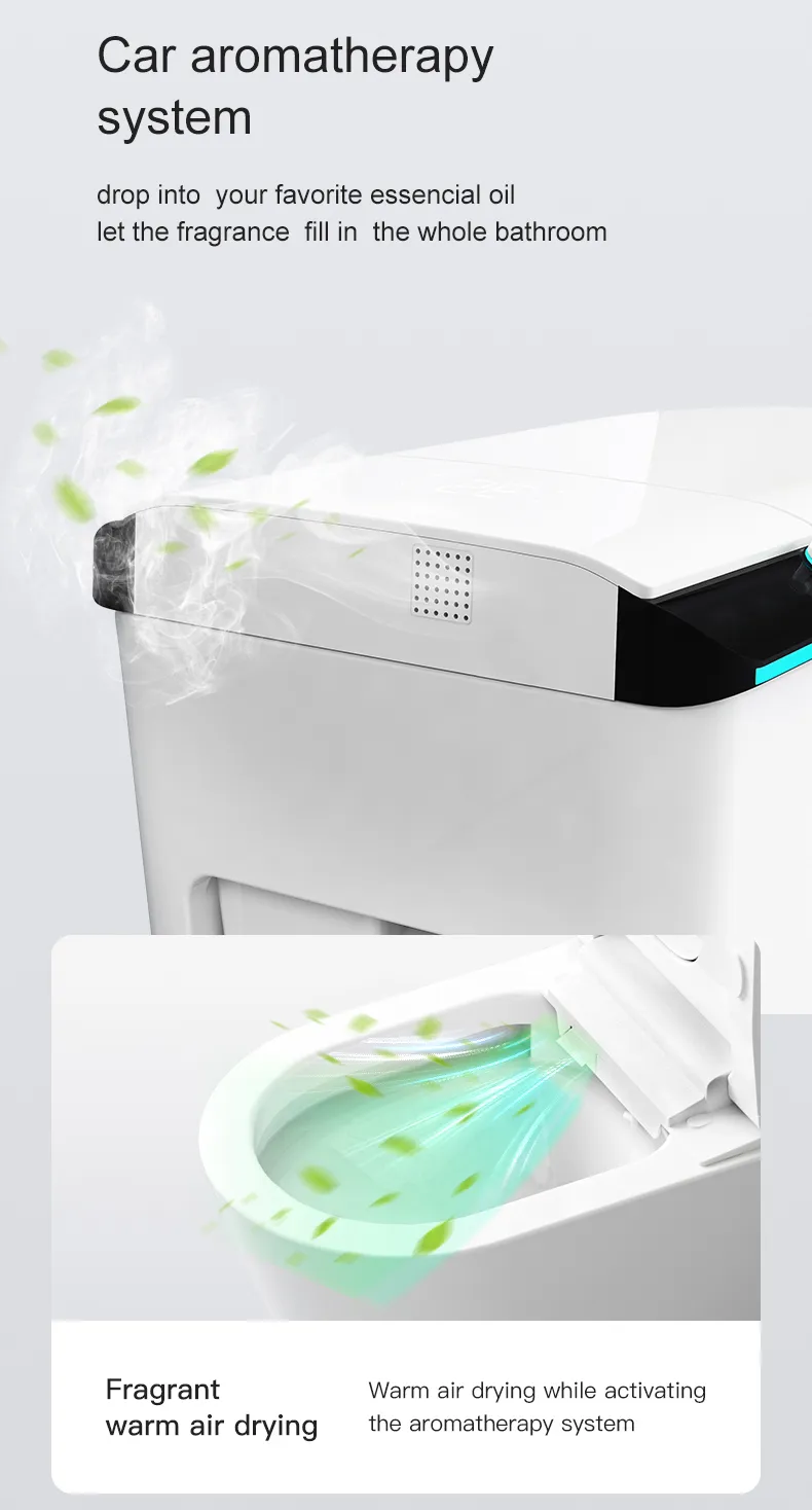 U1 Seamless Bathroom and WC Smart Toilet with Aromatherapy System and Heated Seat for Commercial Project