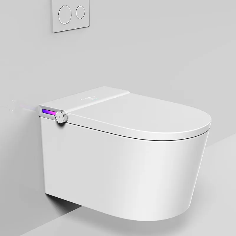 white wall-hung smart toilet with concealed tank for villa white wall-hung smart toilet with concealed tank for villa