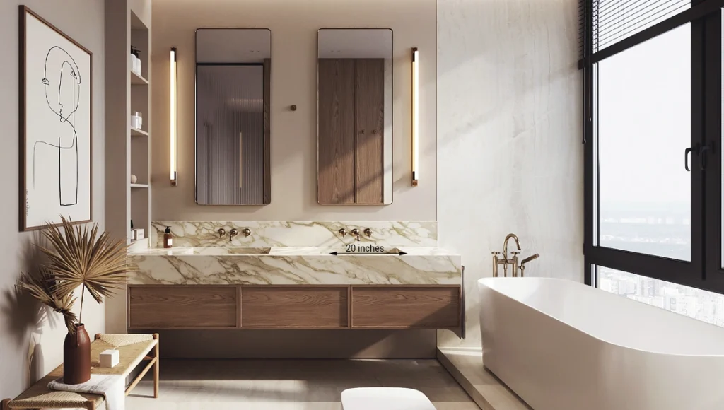 Standard 20-inch undermount hotel vanity sink to reduce procurement costs by 15% and simplify inventory.