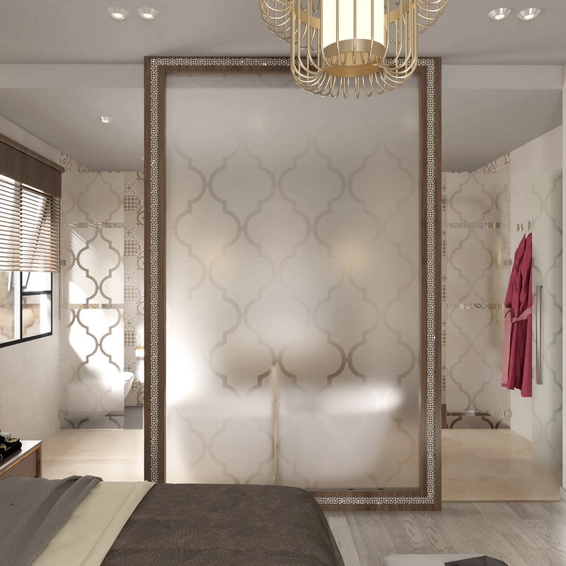 Luxury villa master bathroom finished Qatar