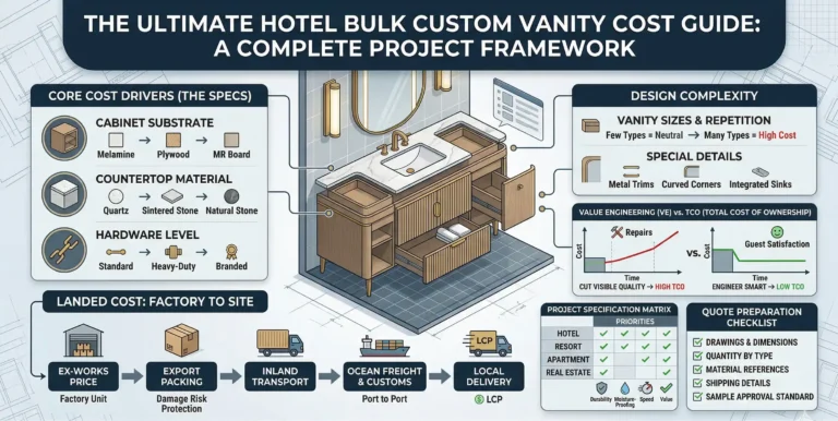 How Much Do Bulk Custom Vanities Cost for Hotel Projects?