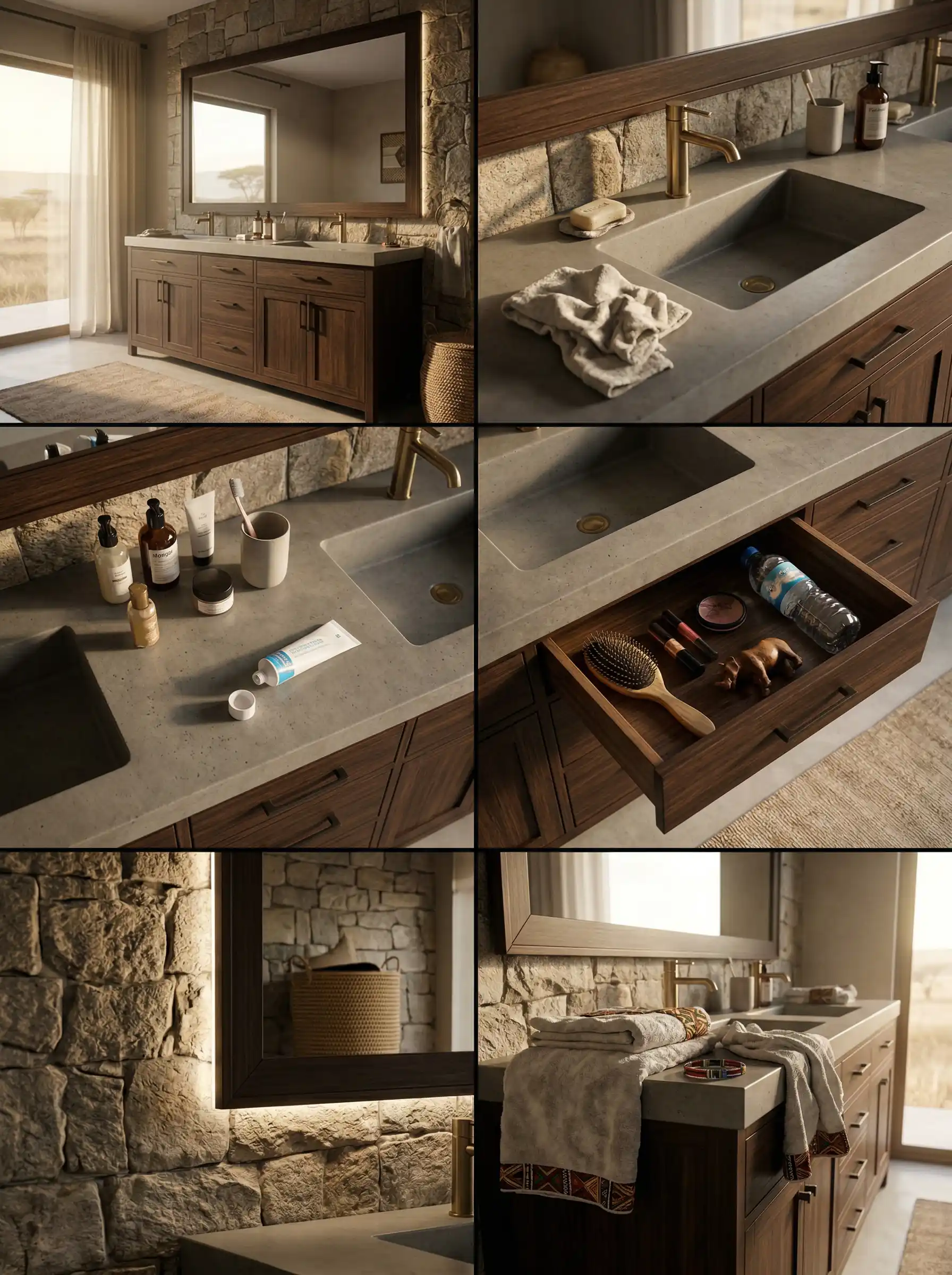 Kenya Hotel Modern Bathroom Vanity