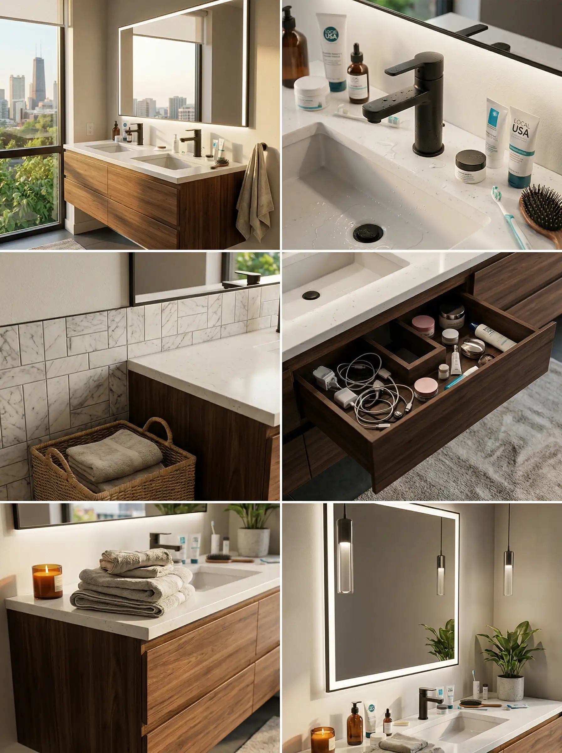 USA Apartment Modern Bathroom Vanity Project