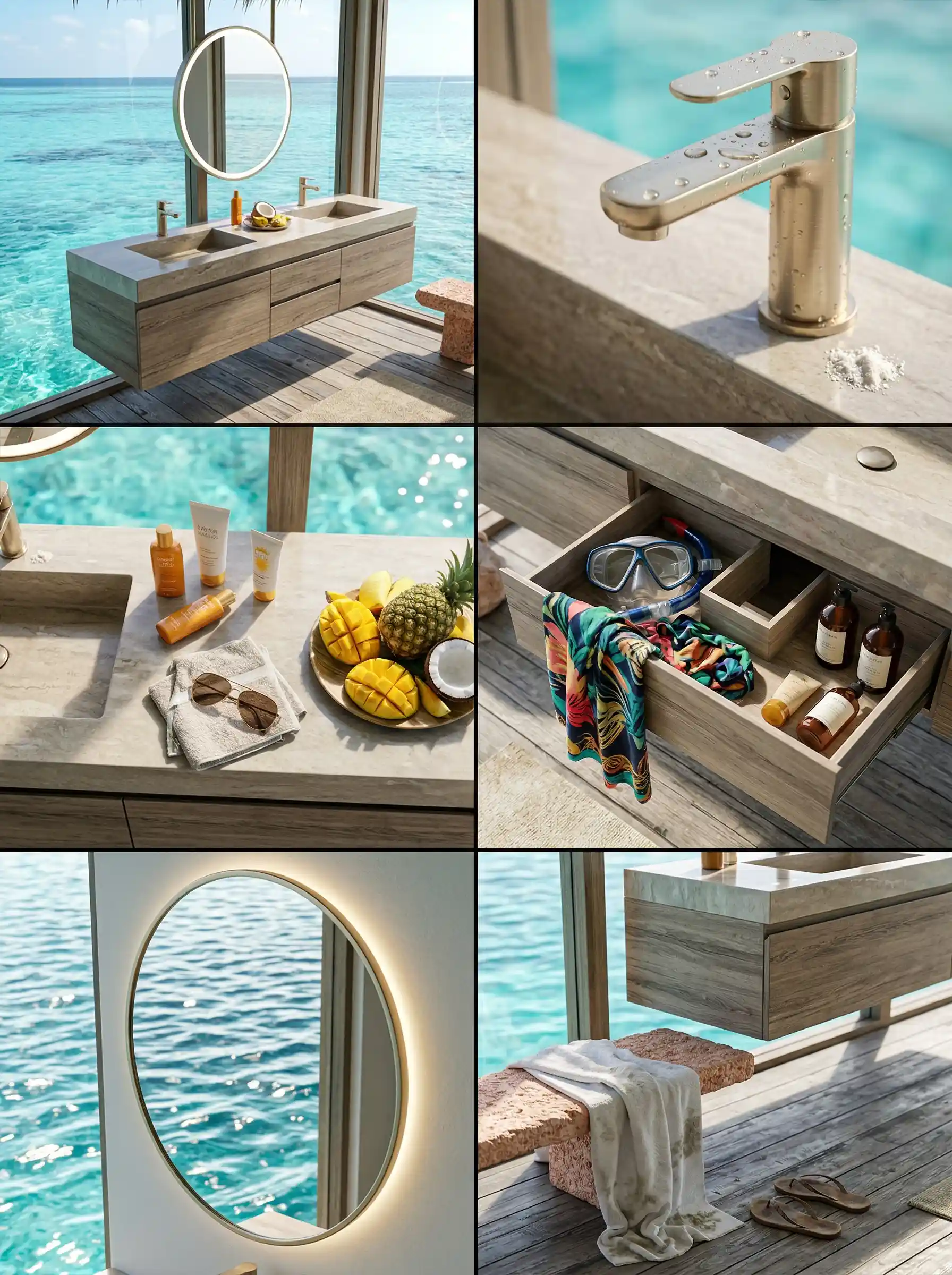 Maldives Modern Bathroom Vanity Resort