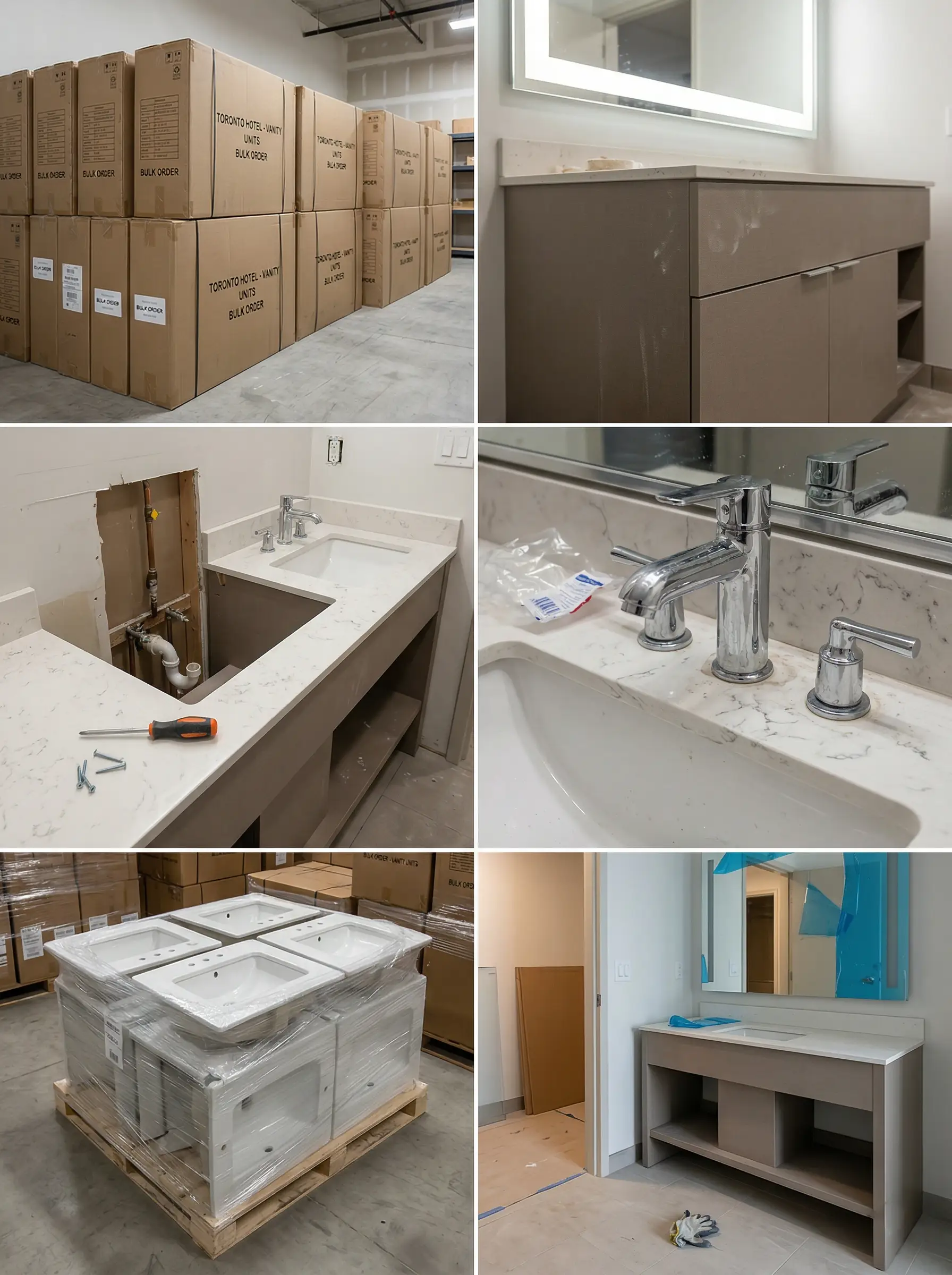 Toronto Airport Hotel - Bulk Bathroom Vanity Procurement