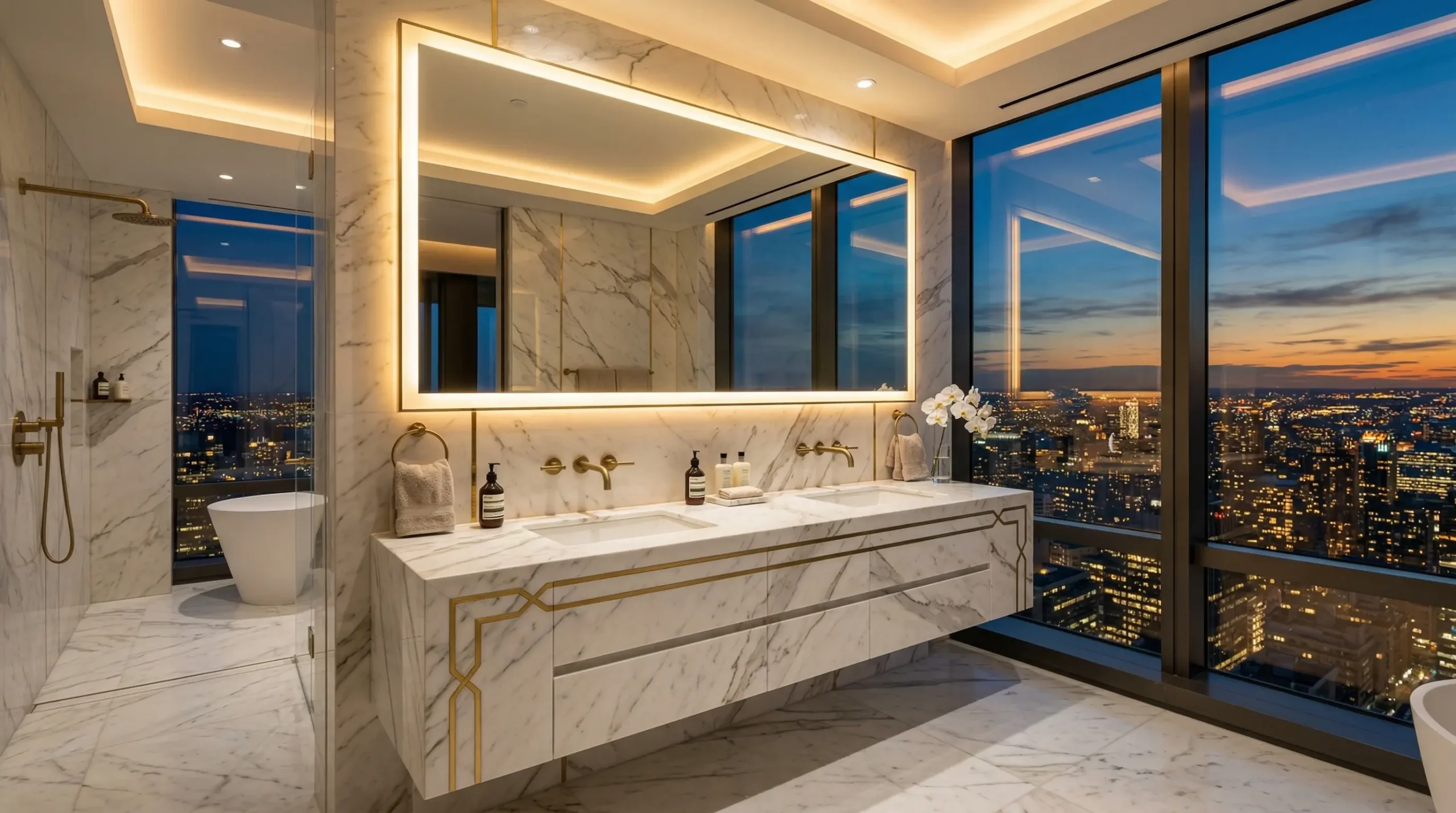 High-End Floating Bathroom Vanity China for Luxury Hotel Projects