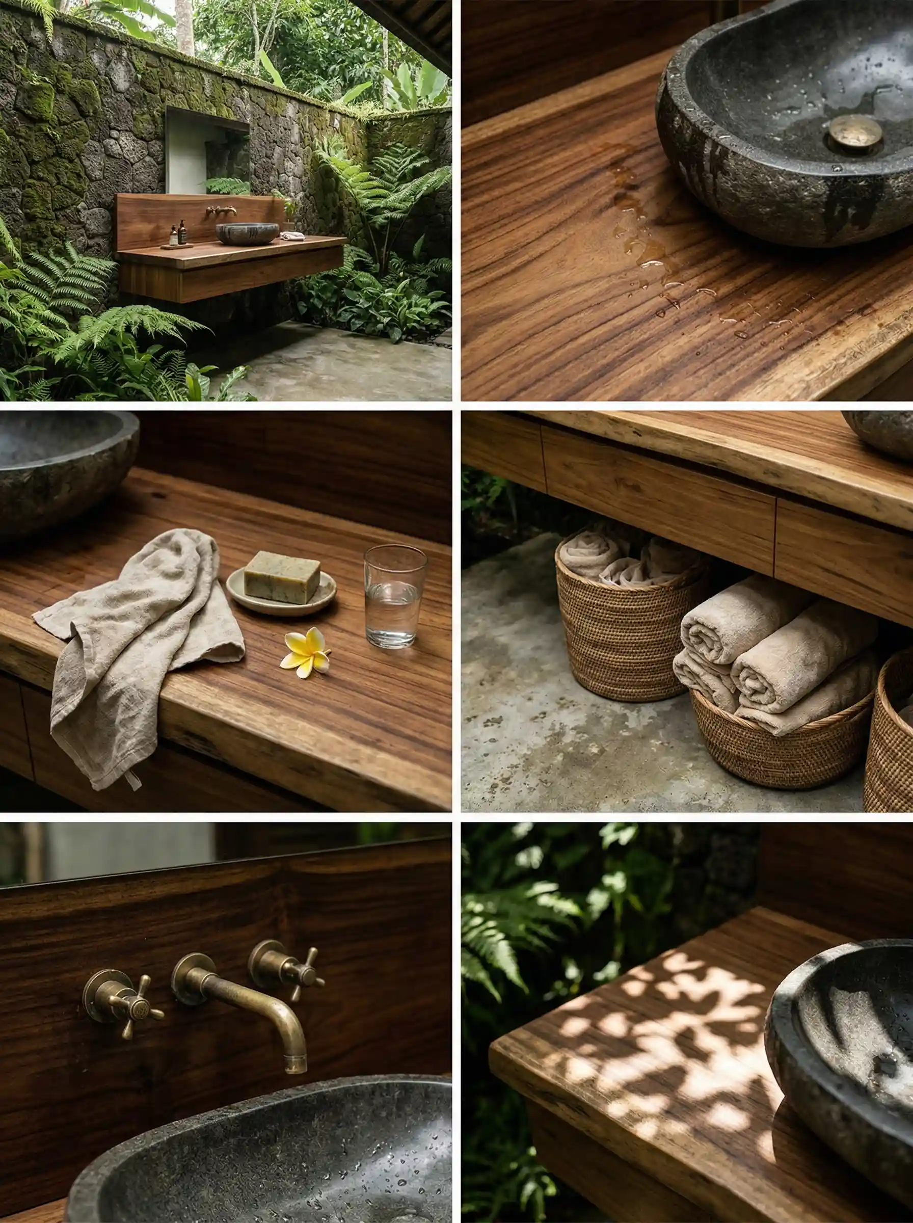 Bali Jungle Retreat - Tropical Hardwood Vanity Project