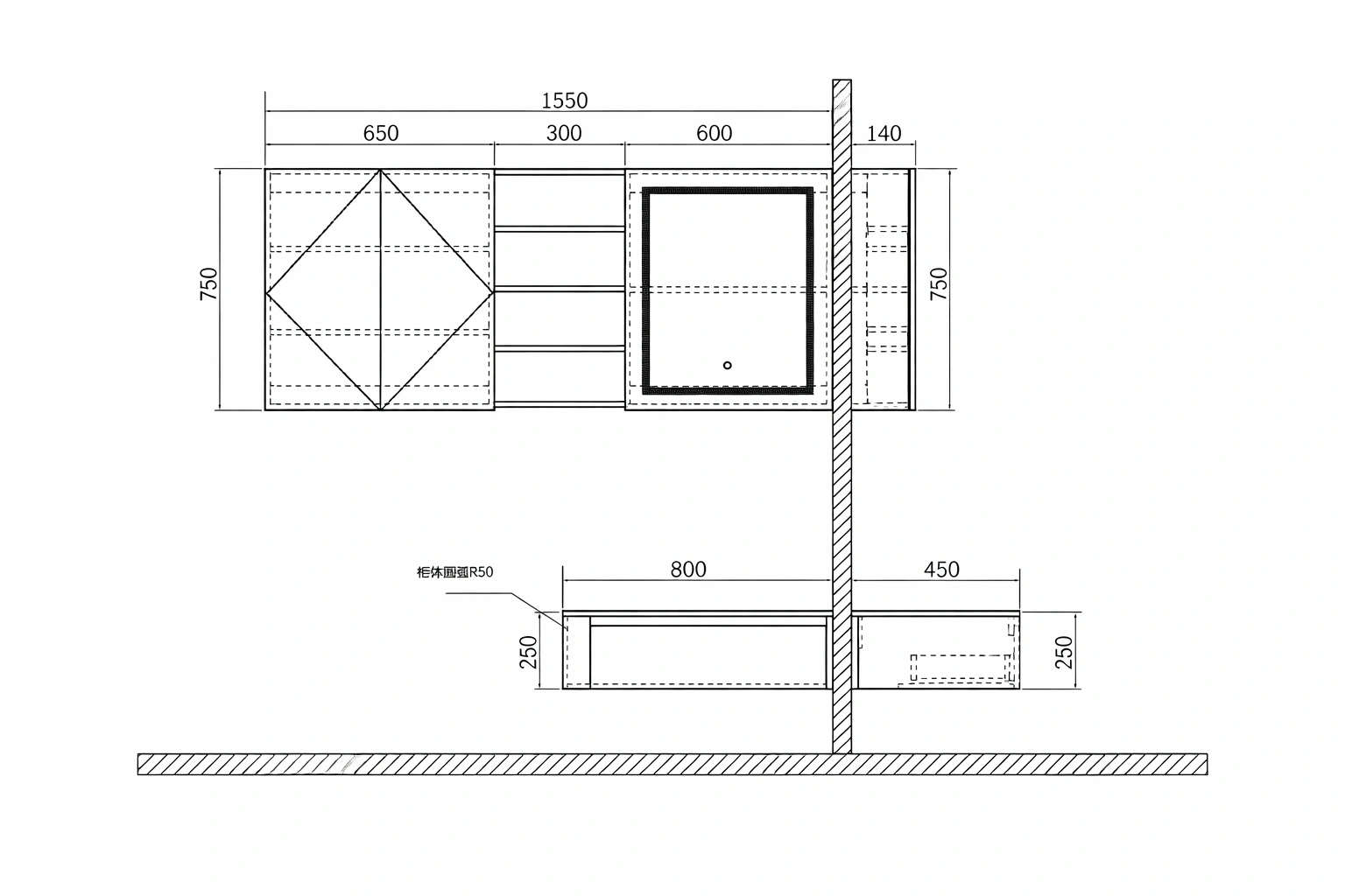 George engineering team translating architectural CAD blueprints into precise shop drawings for custom hotel bathroom vanities