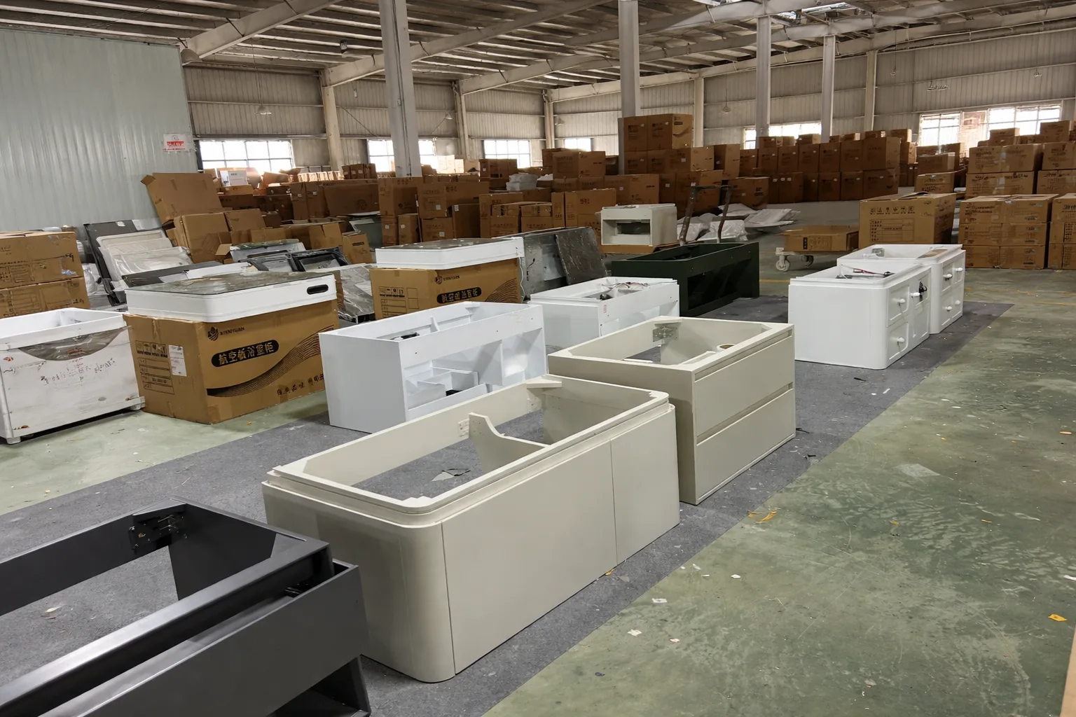 Advanced CNC precision machinery manufacturing bulk modern bathroom vanities with strict quality control