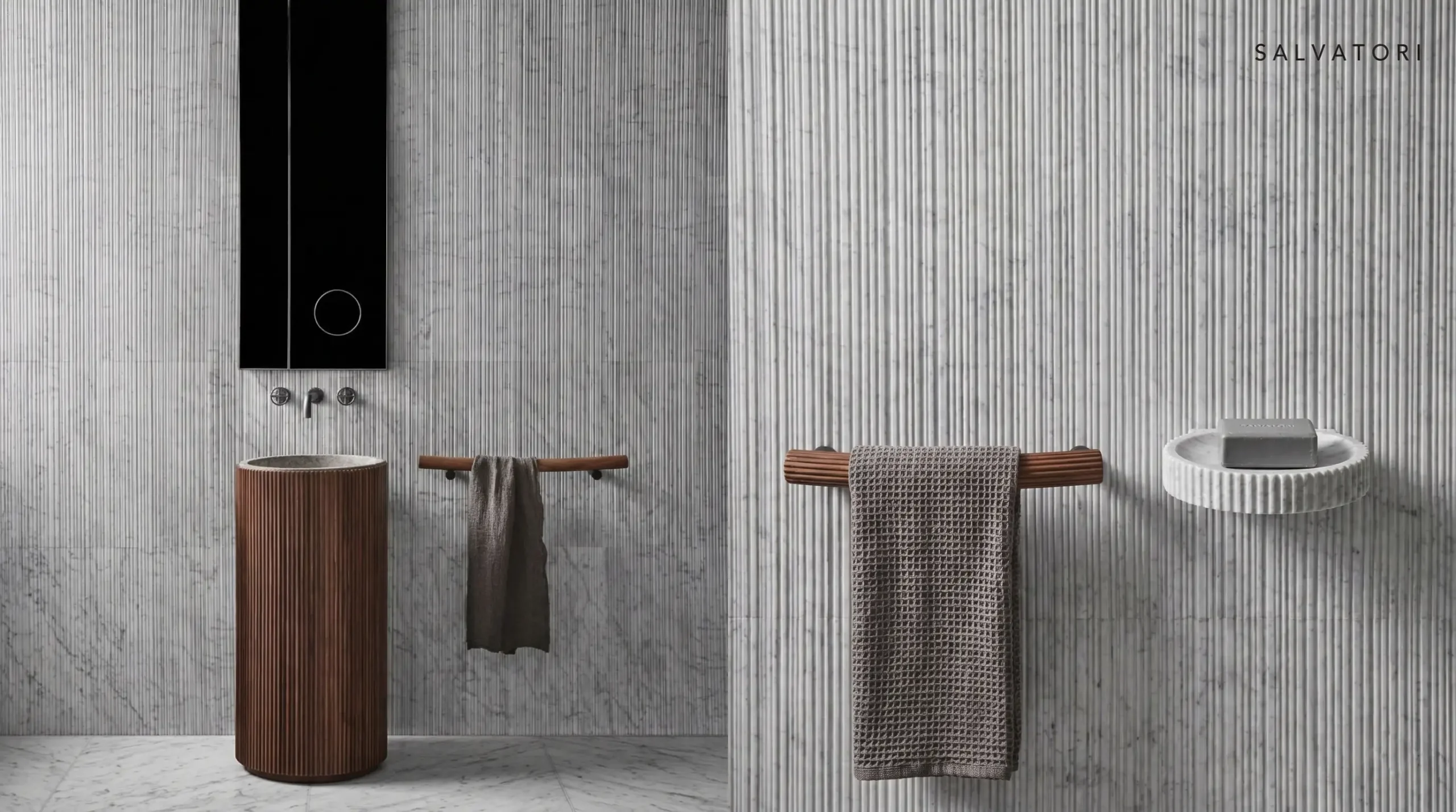 Fancy pedestal sink for luxury hotel bathrooms