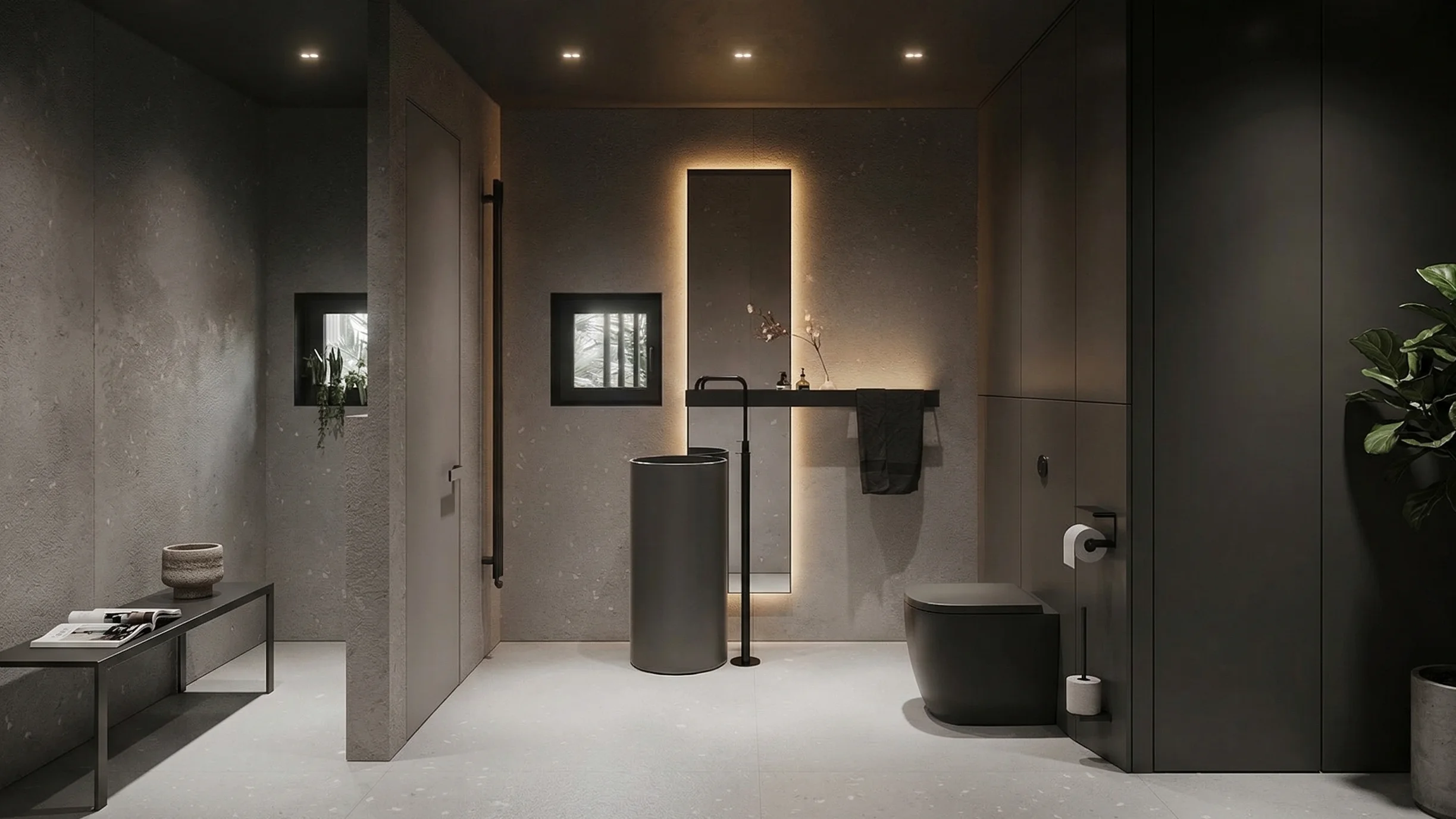 Modern pedestal sinks tailored for small commercial bathrooms