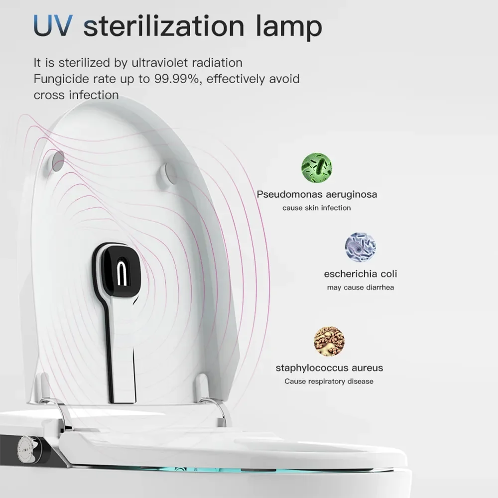 W7 Freestanding Integrated Bathroom Smart Toilet with UV Sterilization for Villa