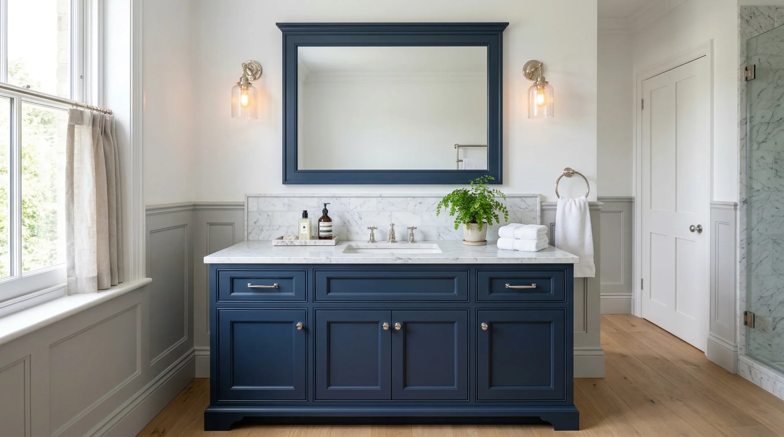 Mid-to-Large single bathroom vanity dimensions for luxury suites