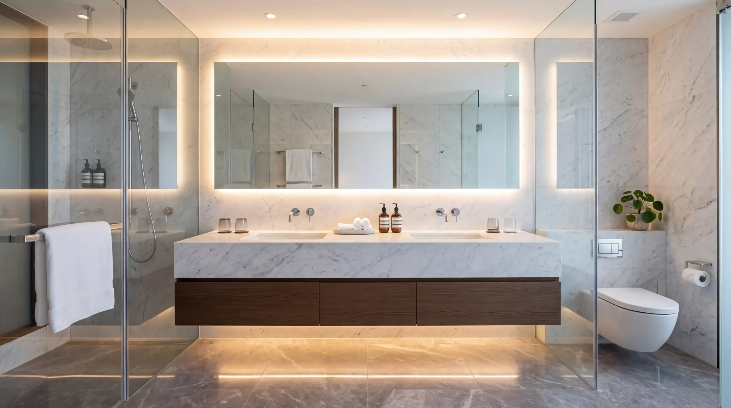 Space-Saving Wall Hung Hotel Bathroom Cabinet