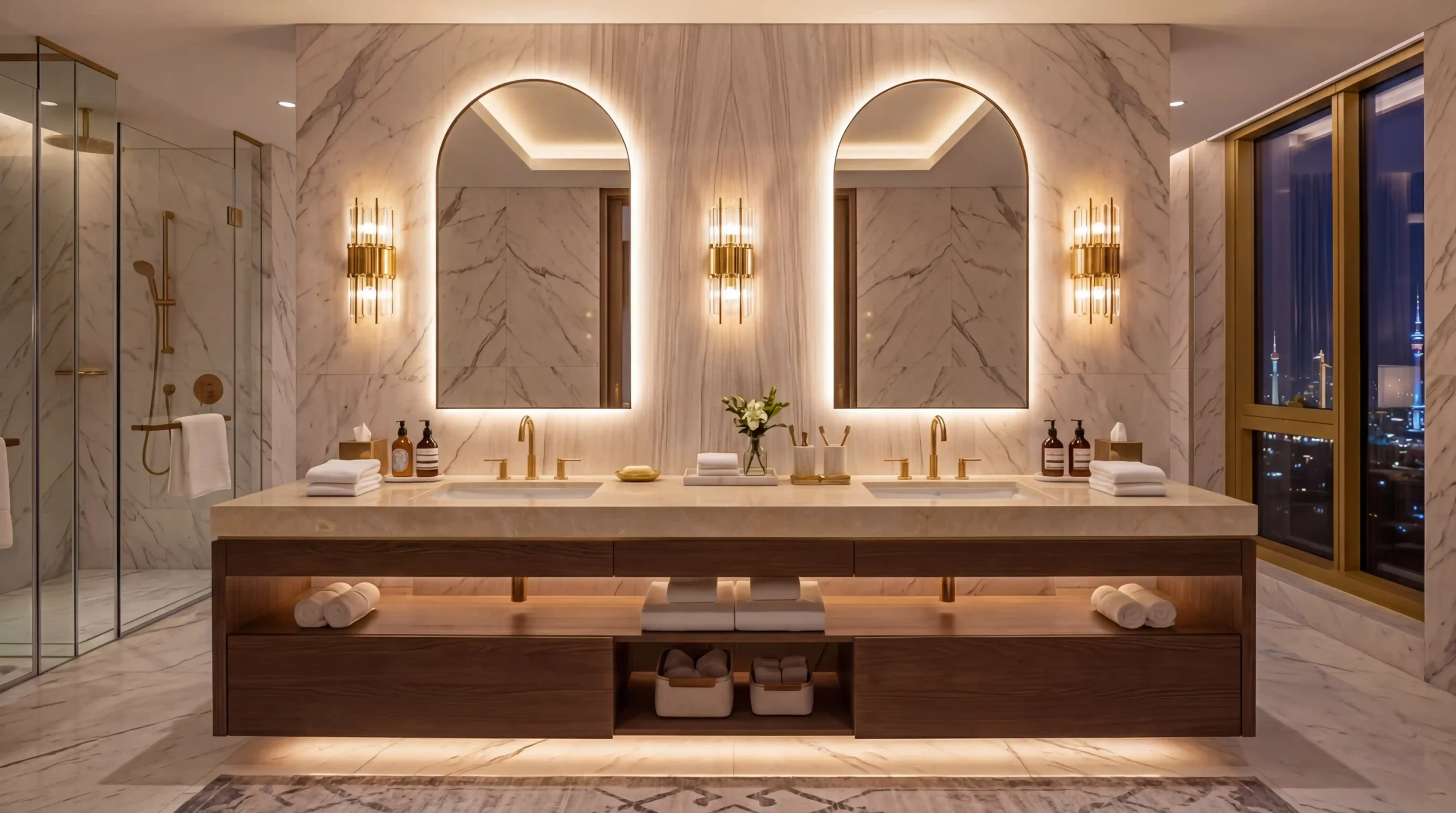 Hotel Project Bathroom Vanity for Large Scale Hospitality Developments